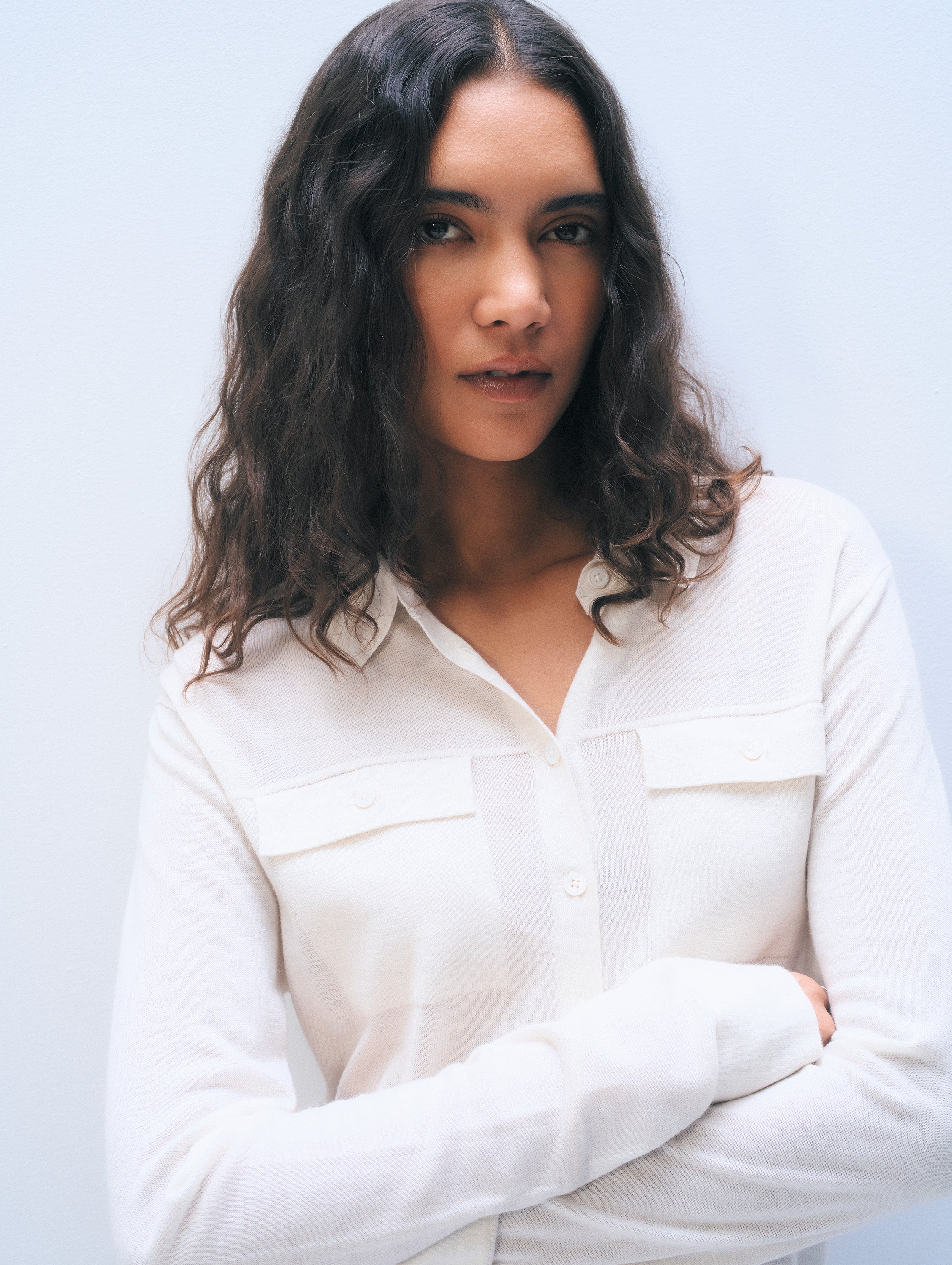 Superfine Merino Wool Shirt | Ivory