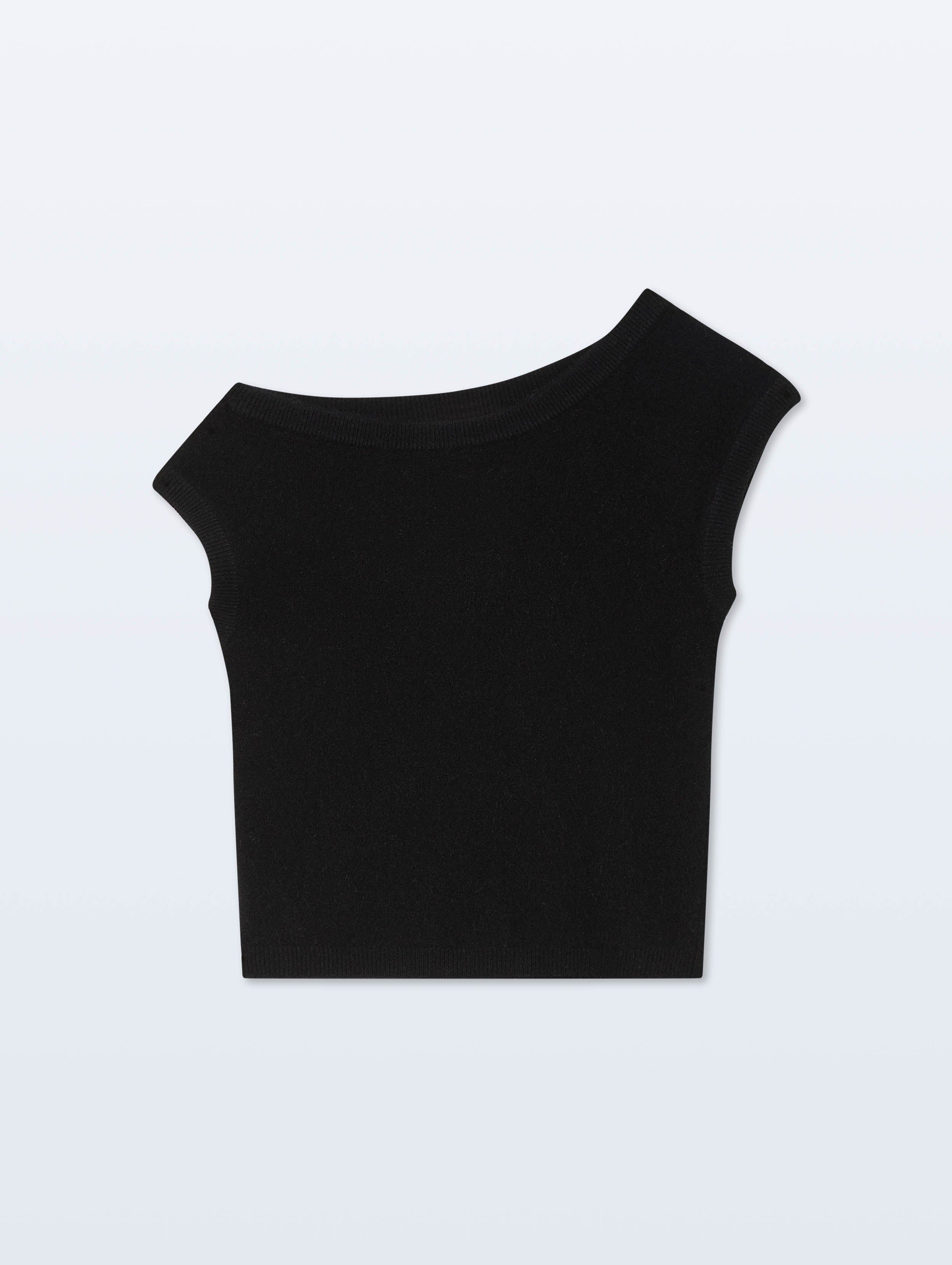Cashmere Off Shoulder Top | Black
