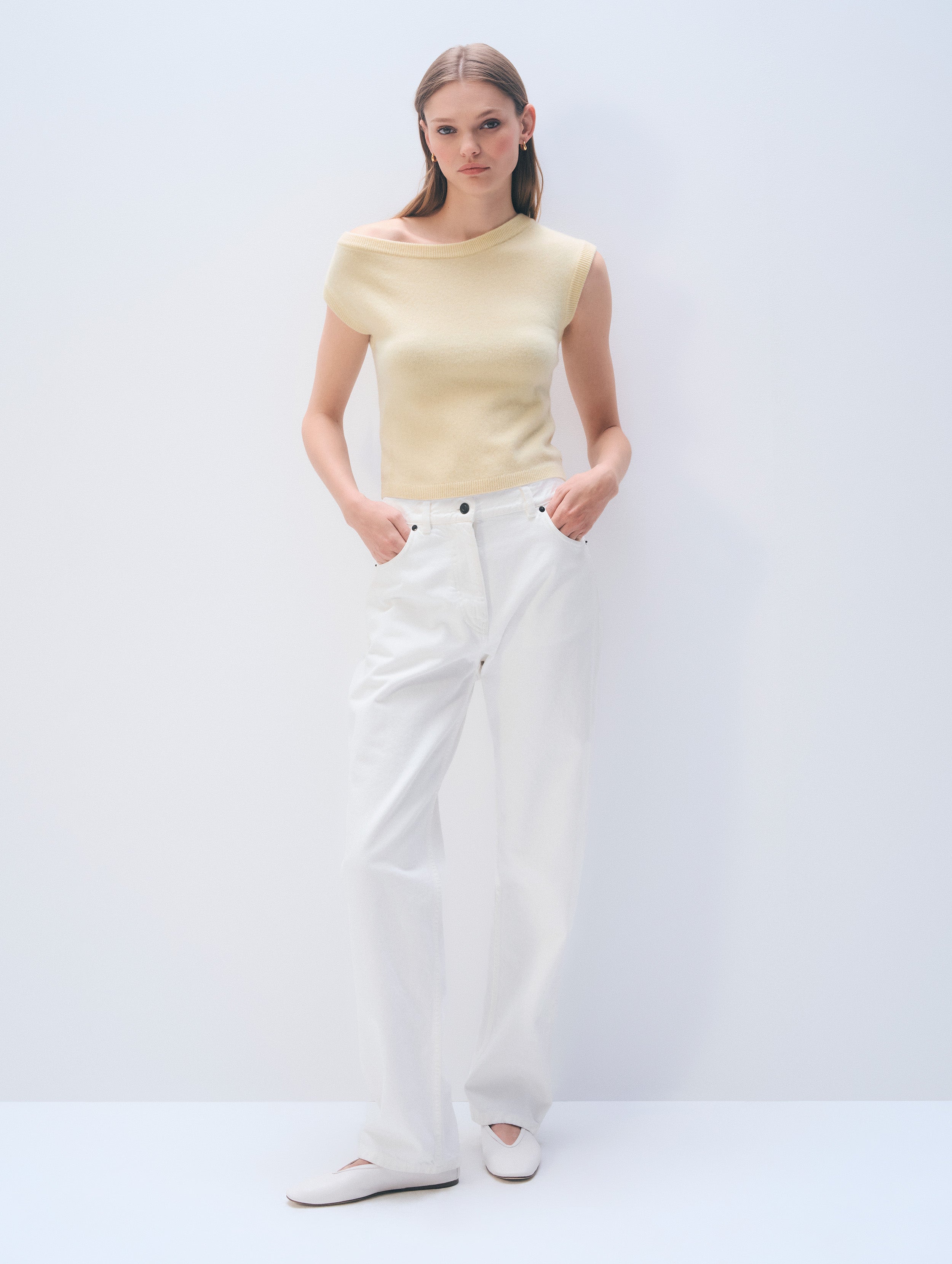 Cashmere Off Shoulder Top | Lemonade