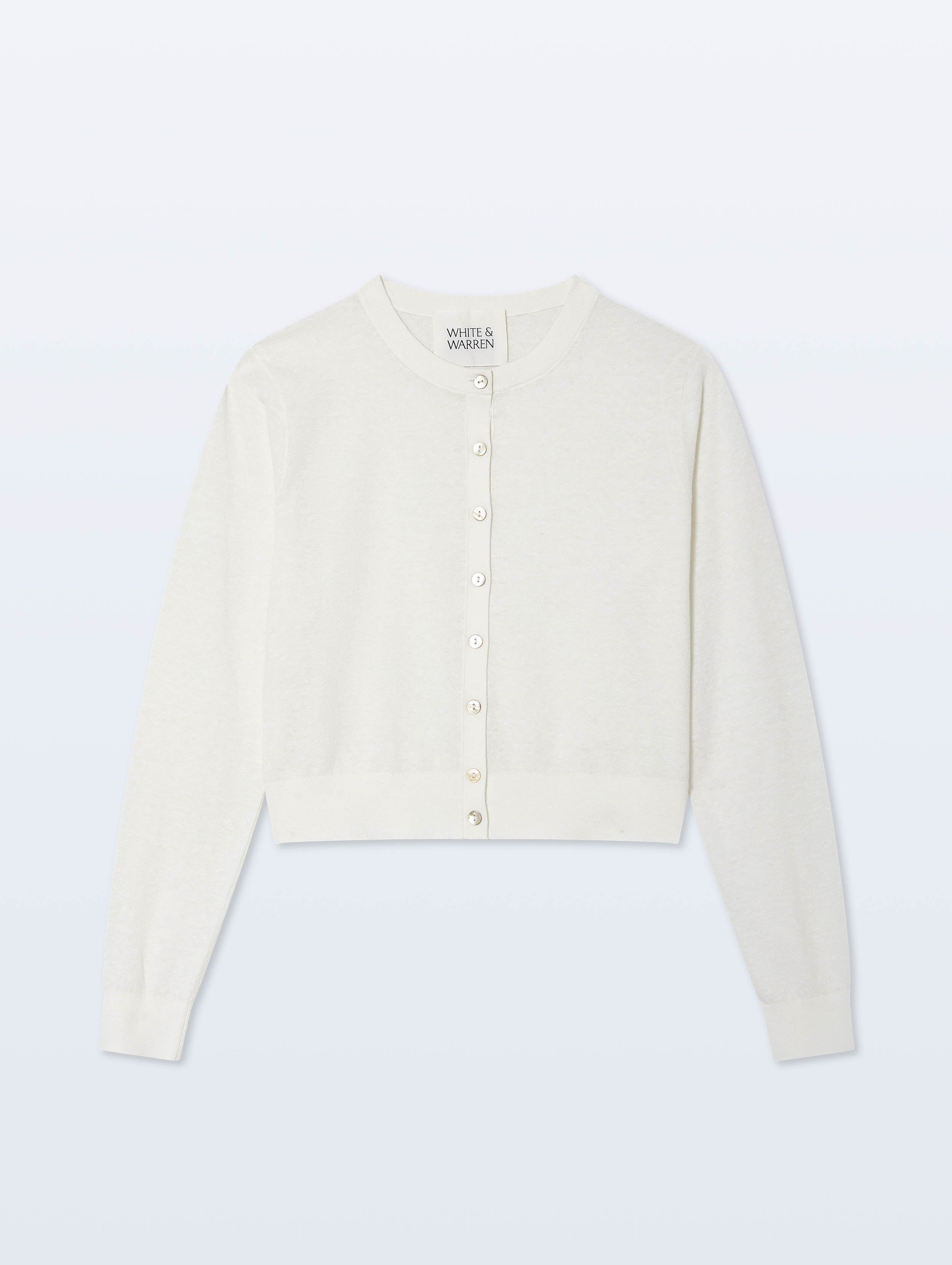 Linen Blend Cardigan | White