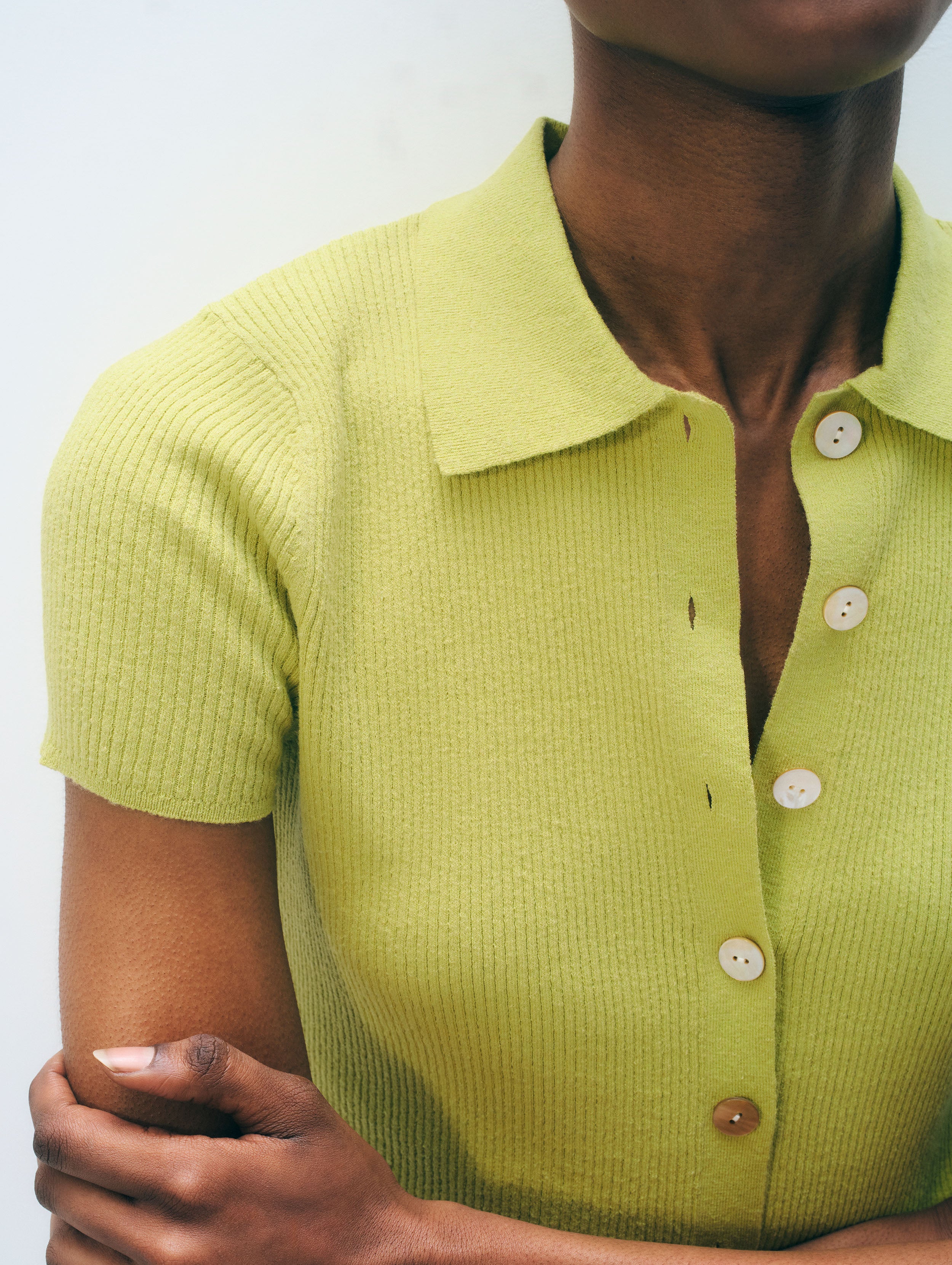 Linen Blend Top | Linden Green