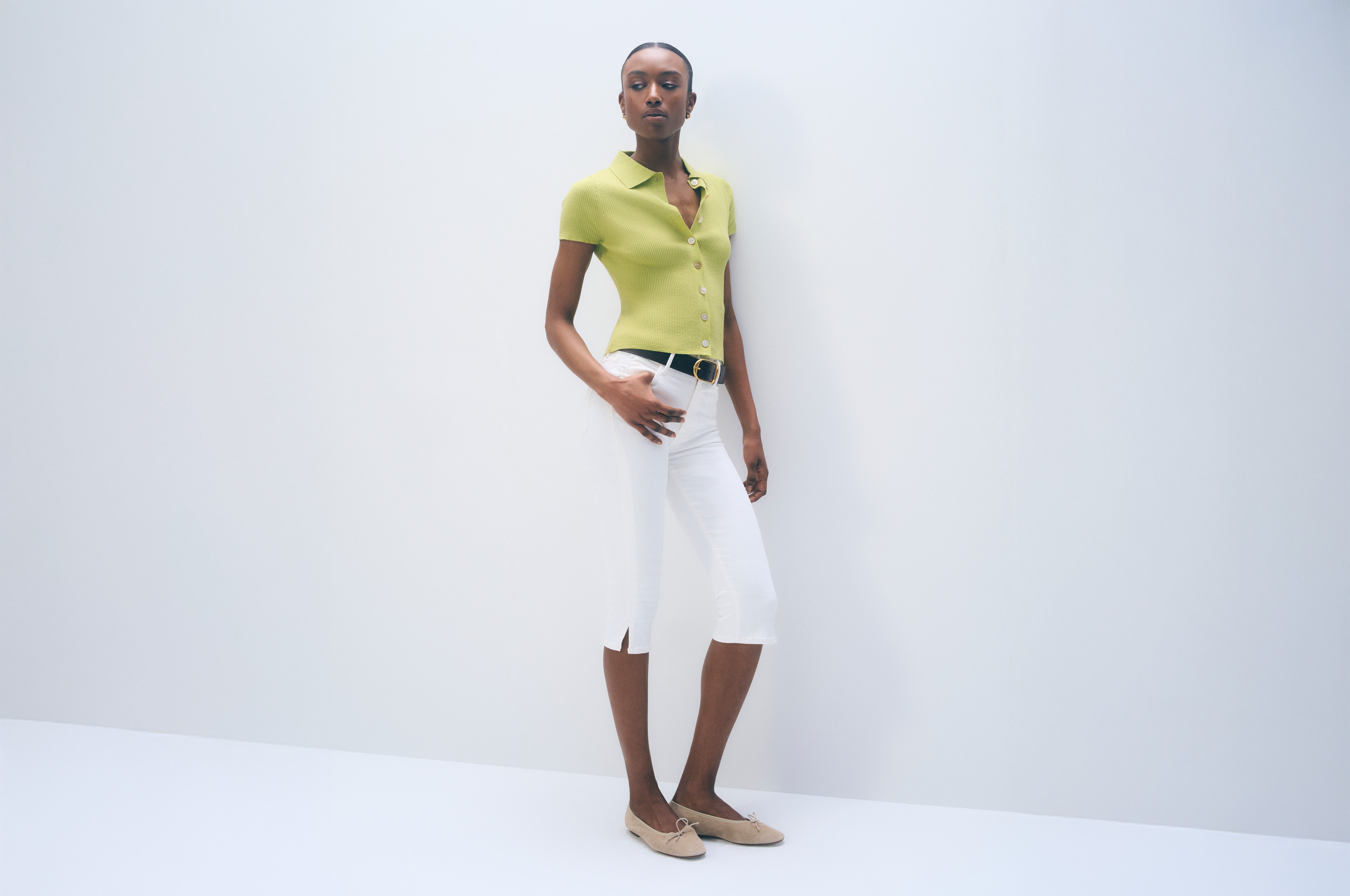 Linen Blend Top | Linden Green