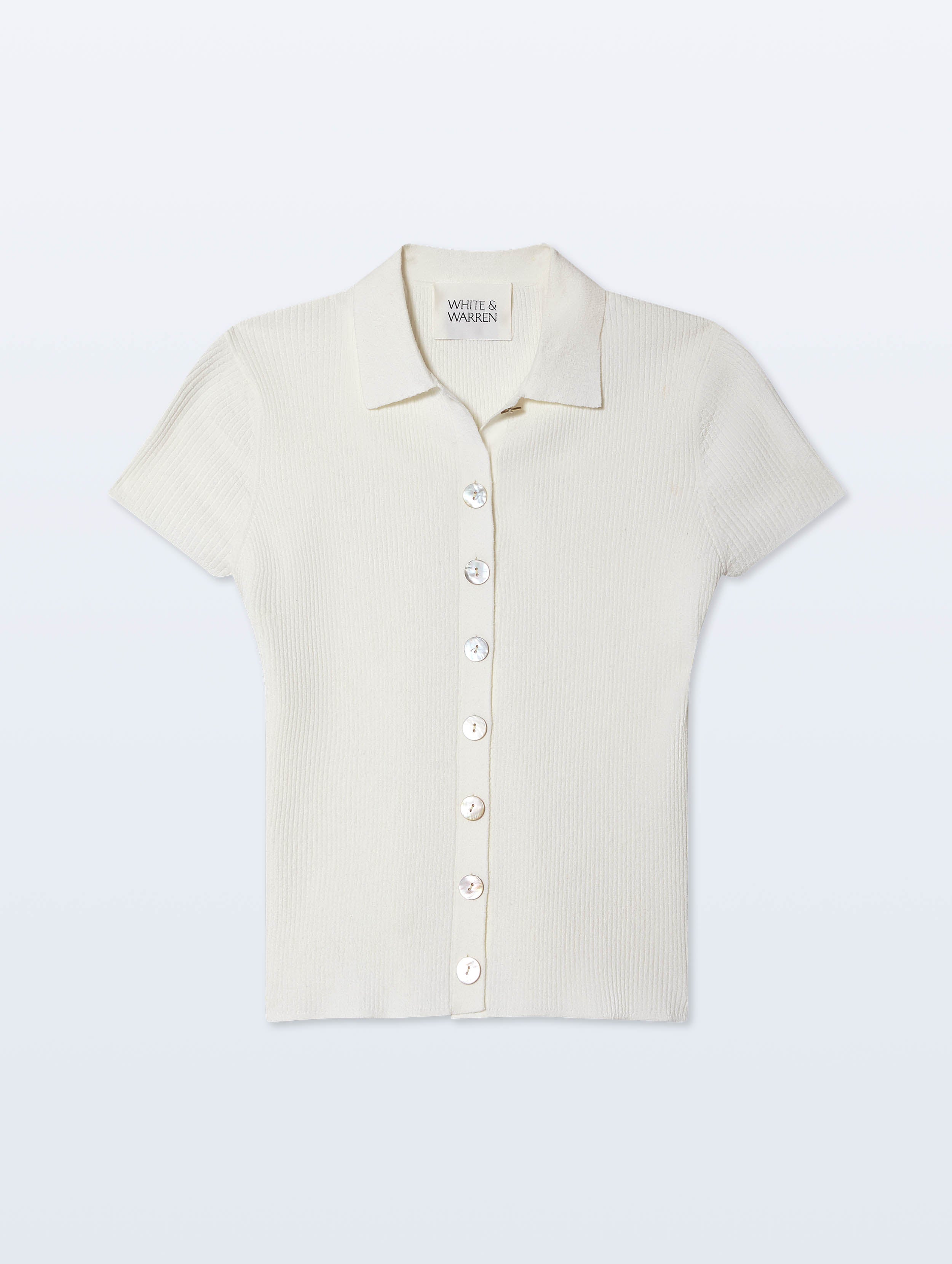 Linen Blend Top | White