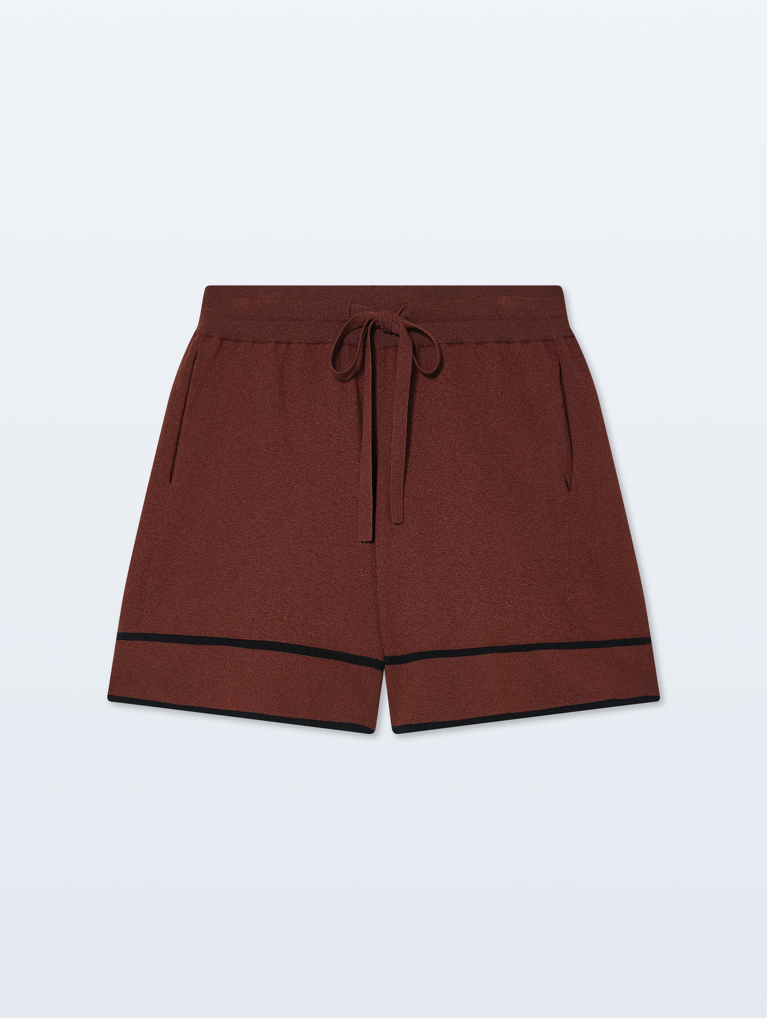 Linen Blend Shorts | Redwood Brown