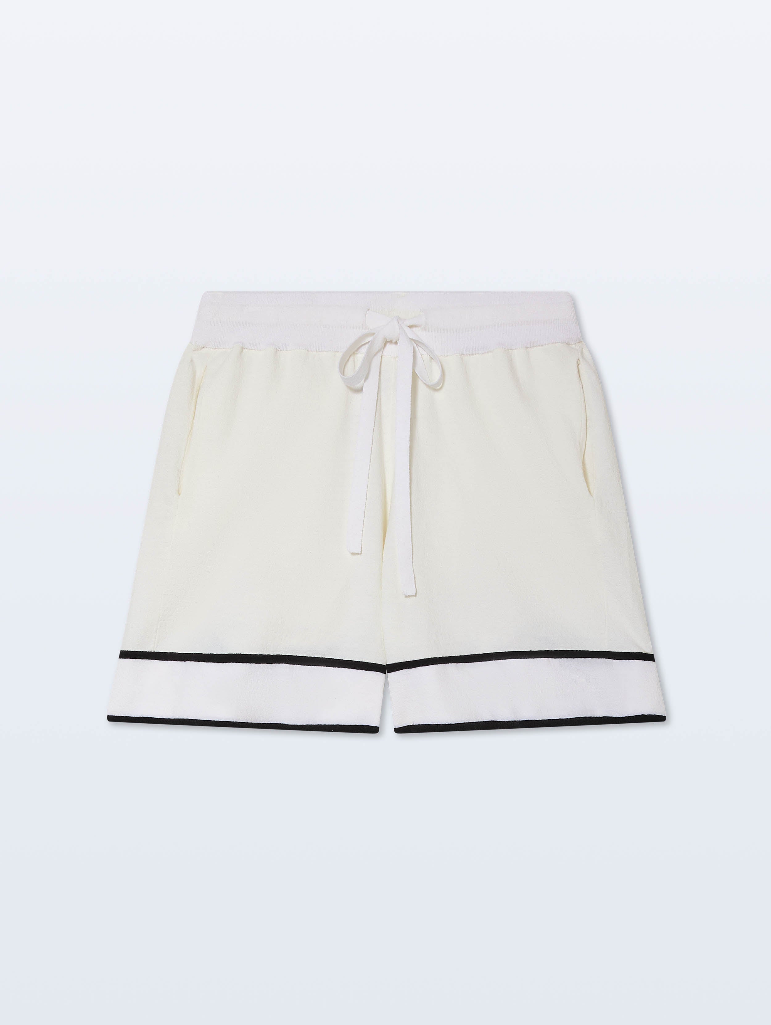 Linen Blend Shorts | White