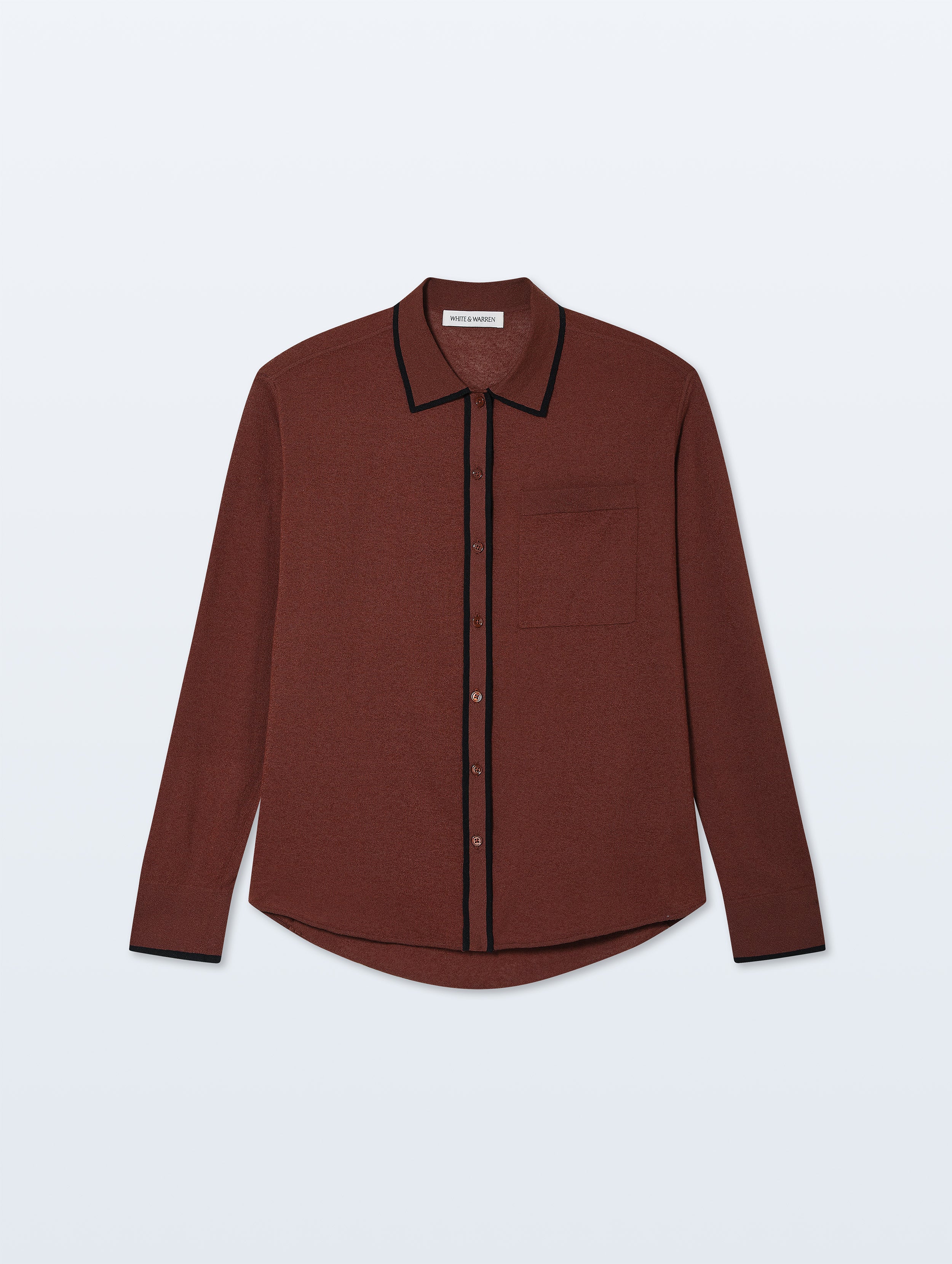 Linen Blend Shirt | Redwood Brown
