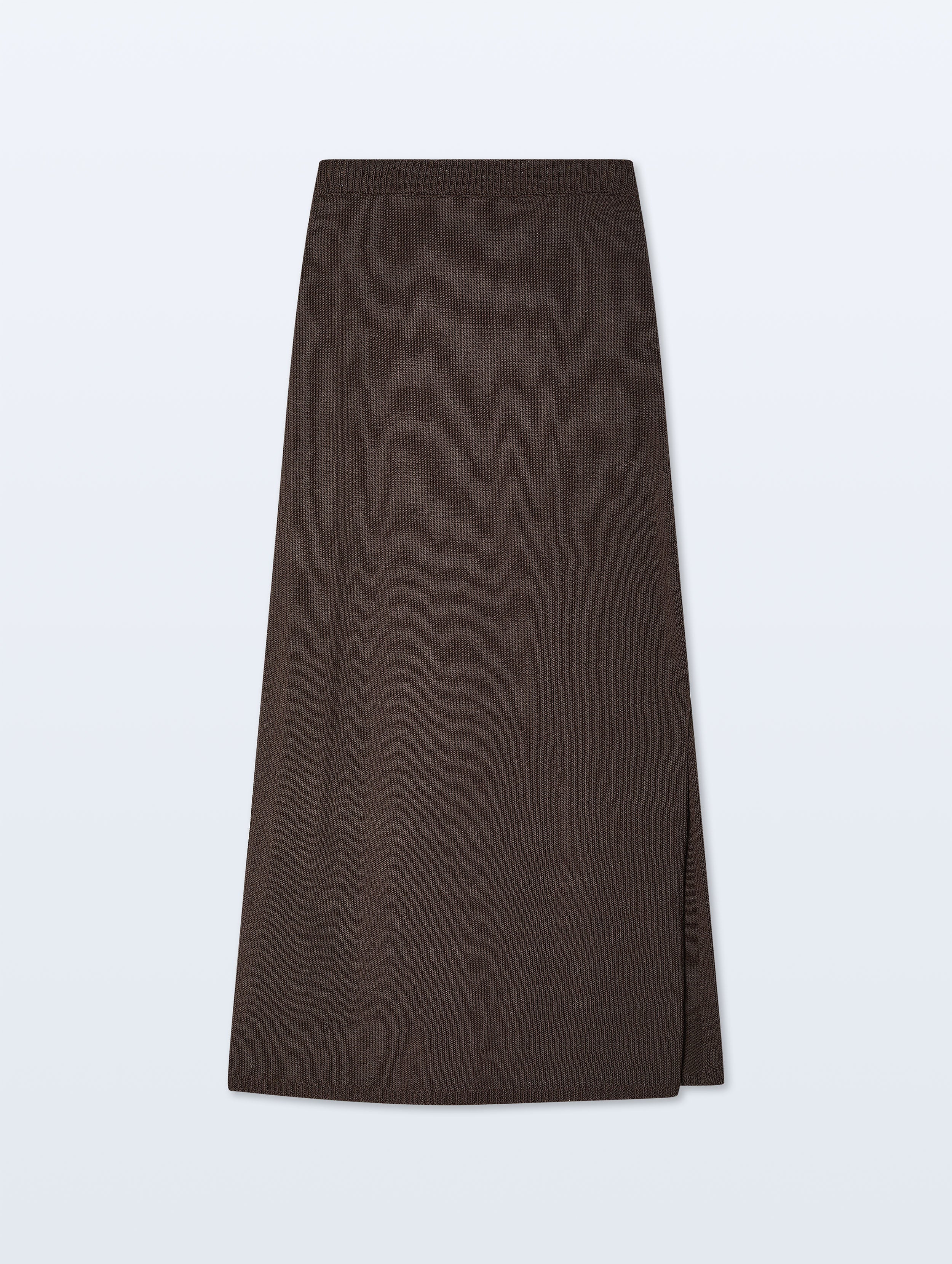 Luxe Cotton Midi Skirt | Dark Espresso
