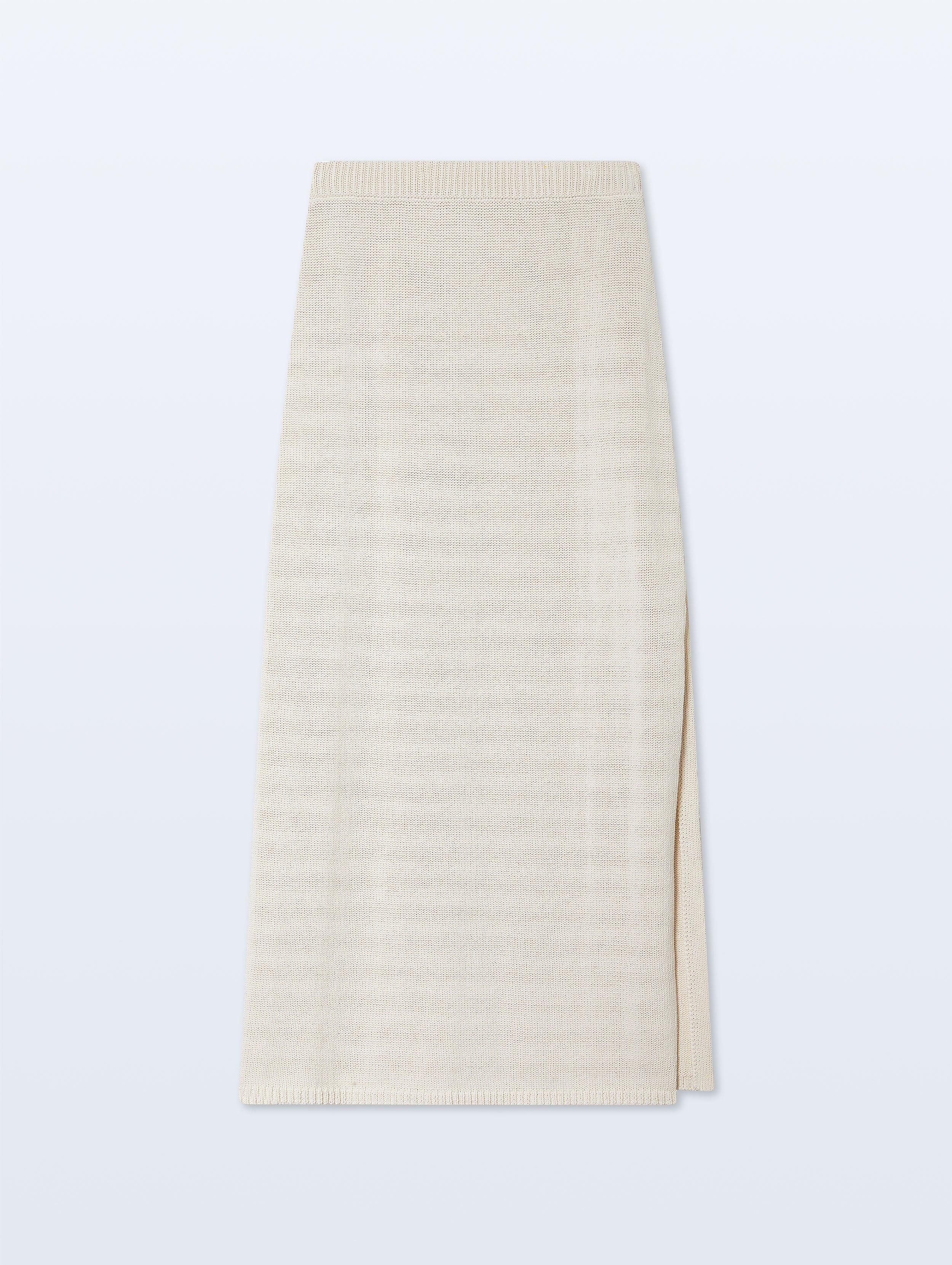 Luxe Cotton Midi Skirt | Ecru
