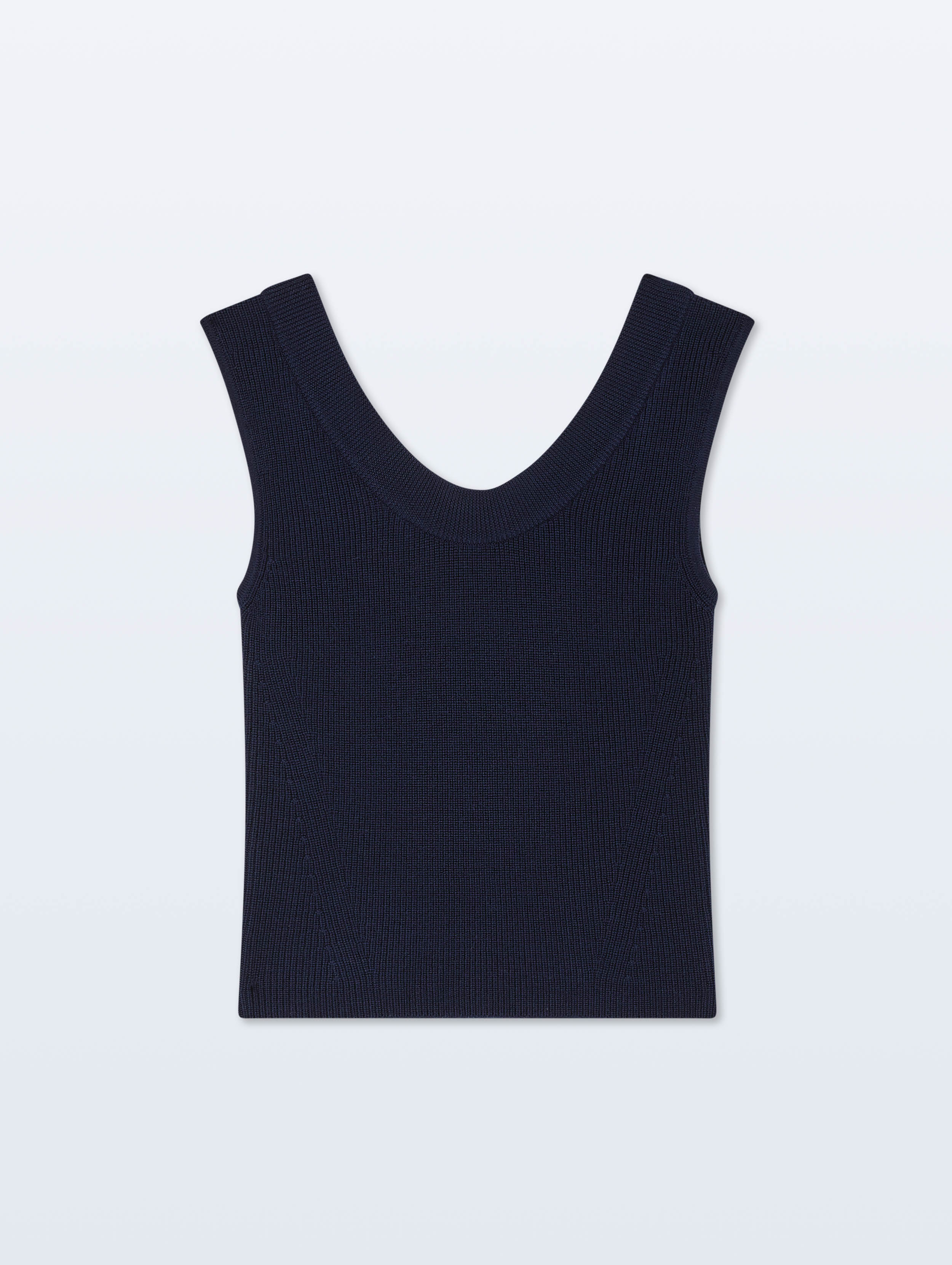 Superfine Merino Wool Tank Top | Navy