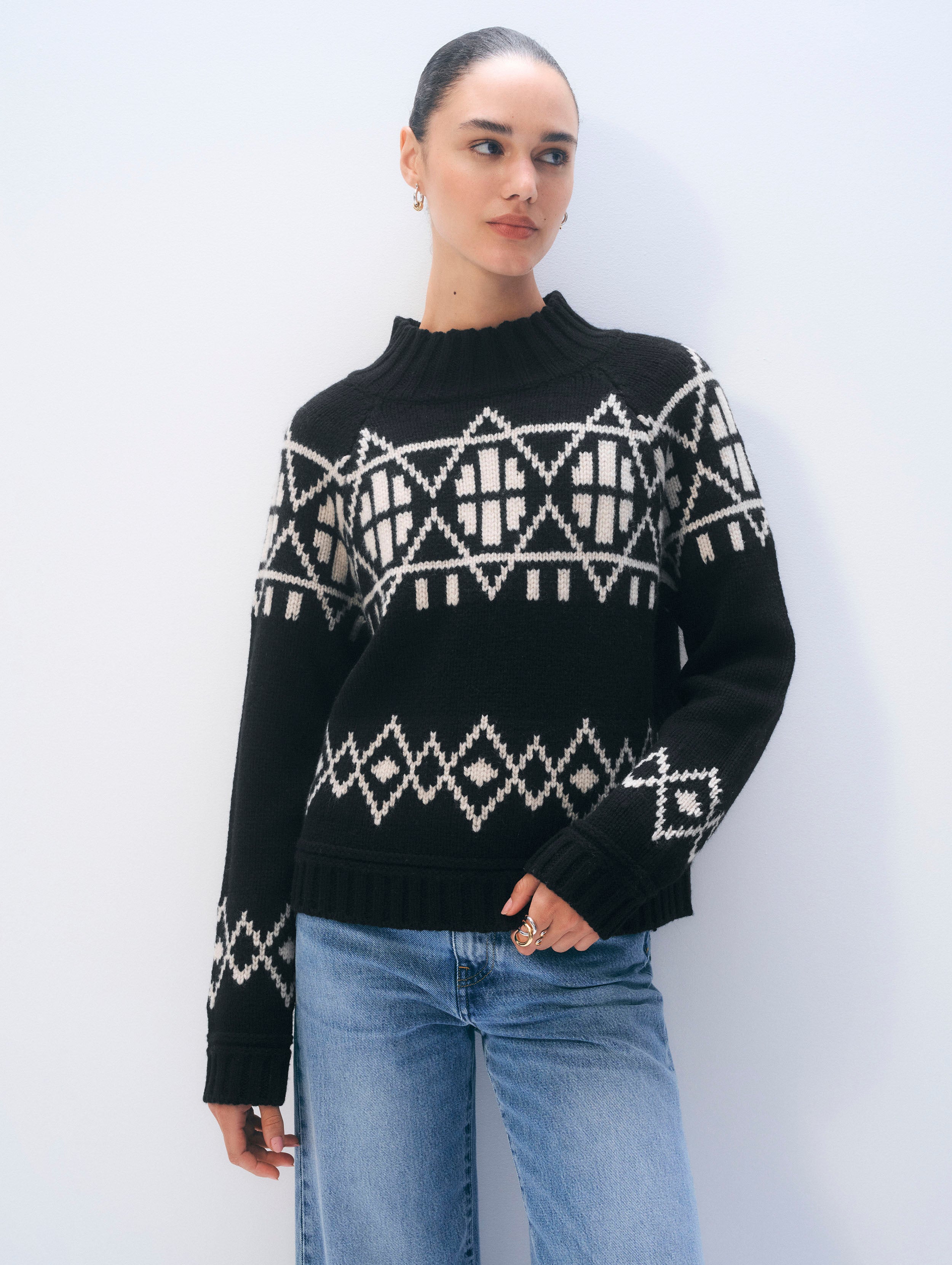 Merino Fair Isle Standneck