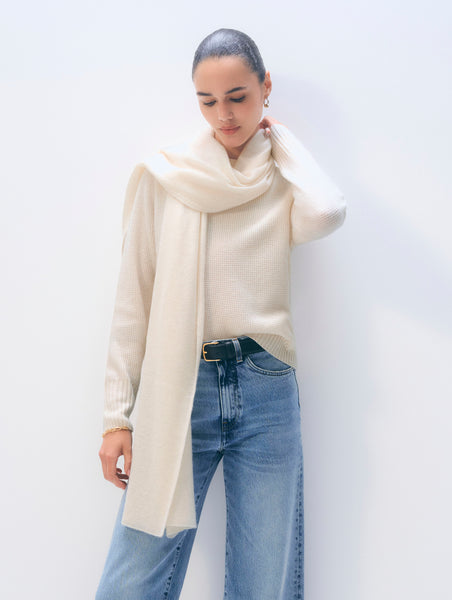 Cashmere Mini Scarf | Soft White