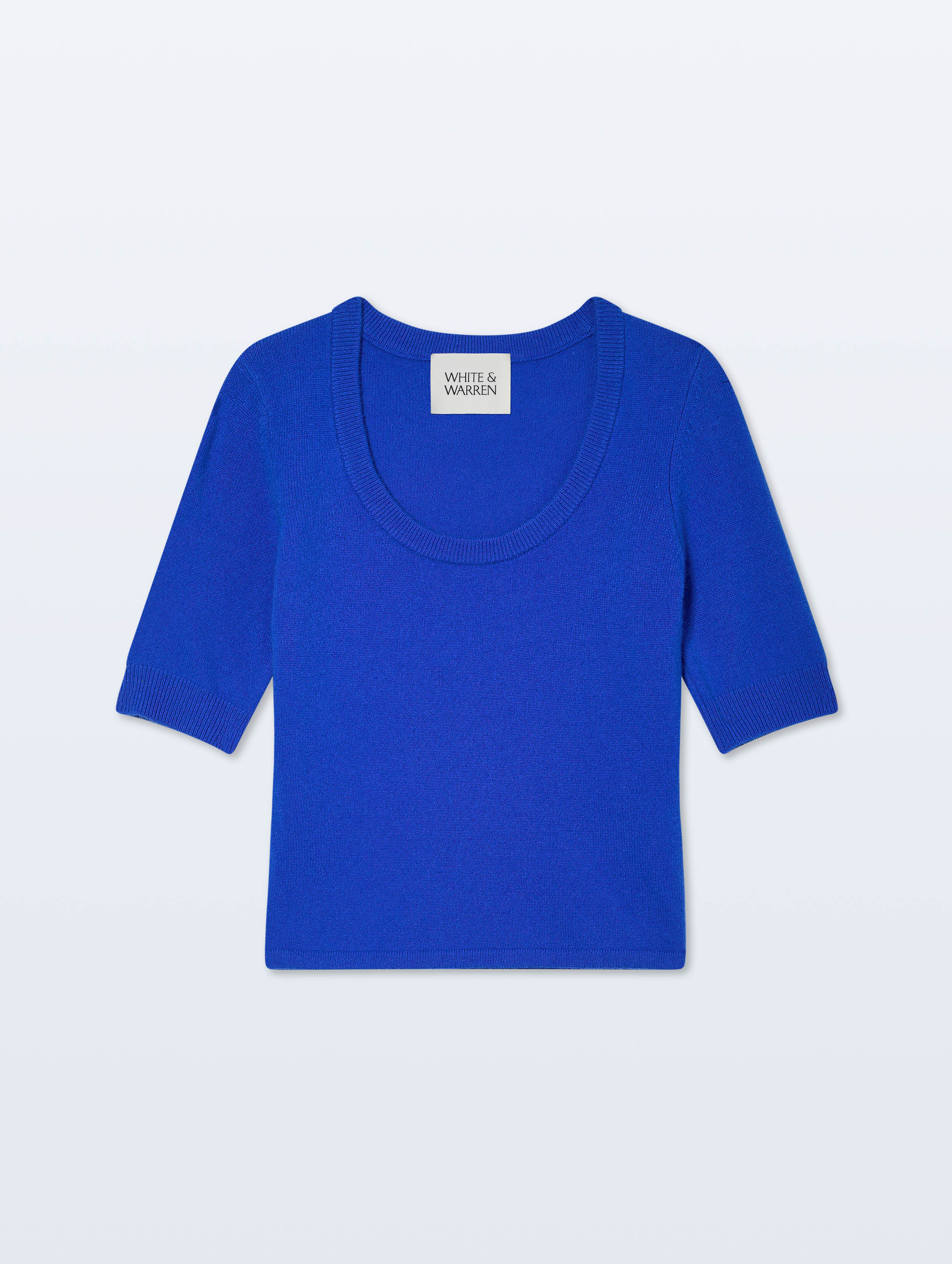 Cashmere Scoop Neck Top | Cobalt Blue