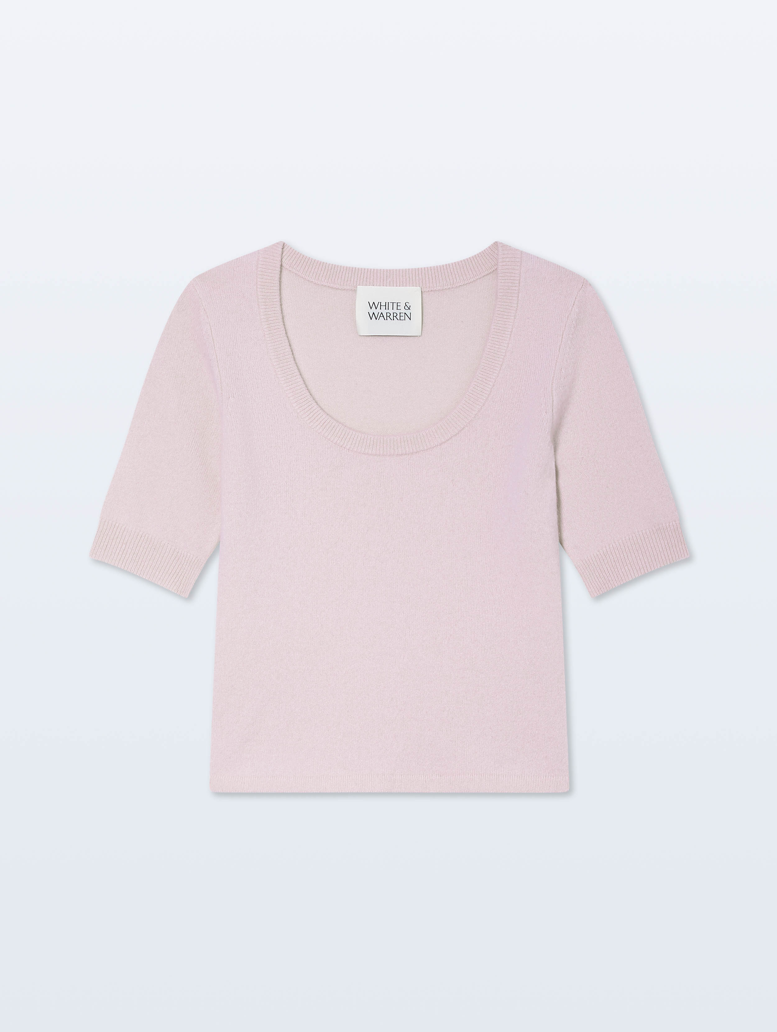 Cashmere Scoop Neck Top | Pink Sand
