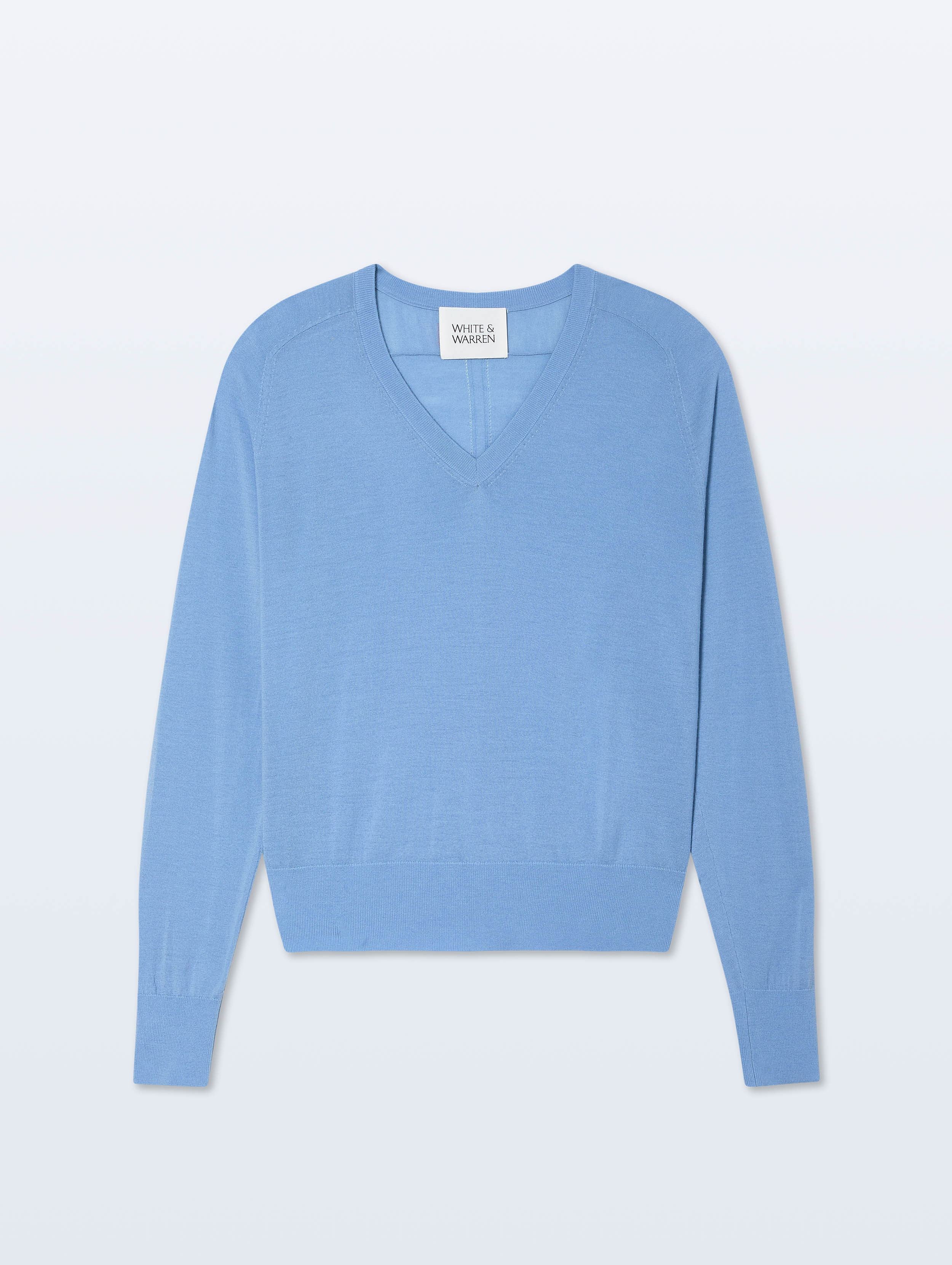 Superfine Merino Wool V-Neck | Blue Horizon