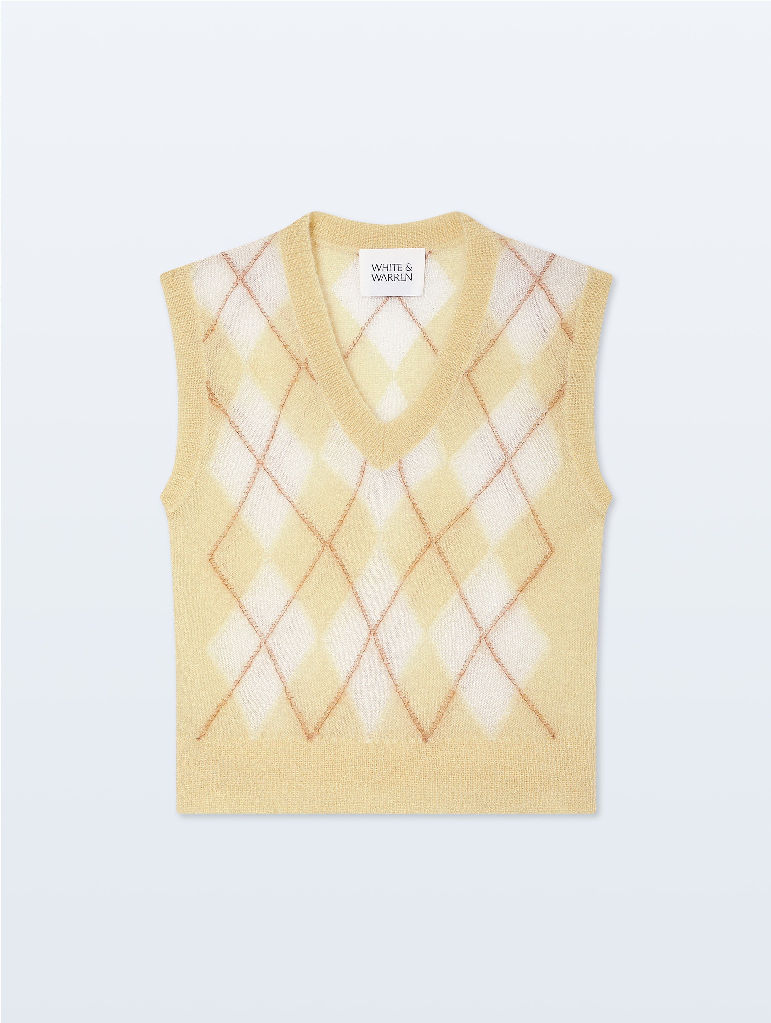 Mohair Luxe Argyle Vest | Lemonade Combo