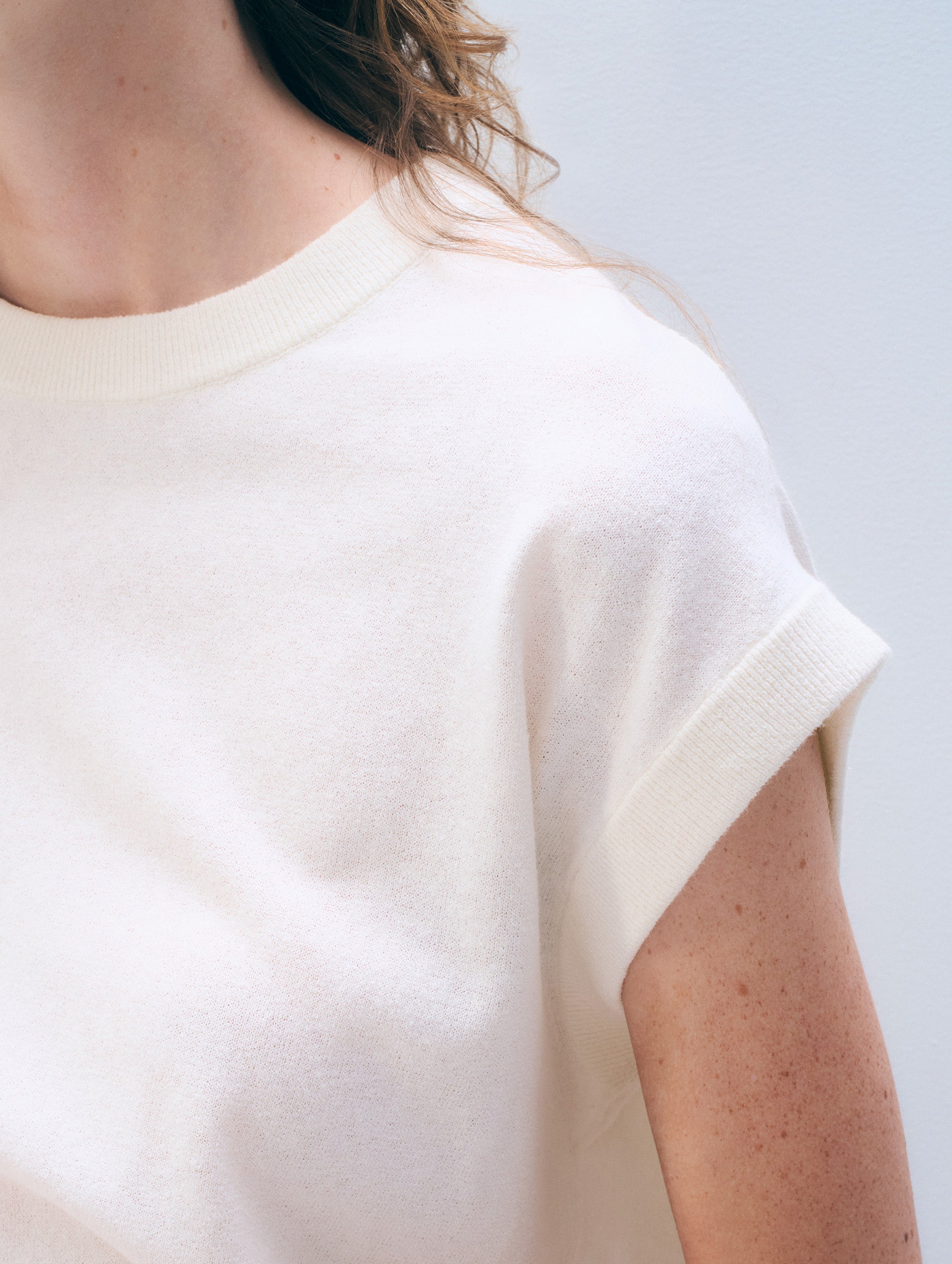 Linen Blend T-Shirt | White