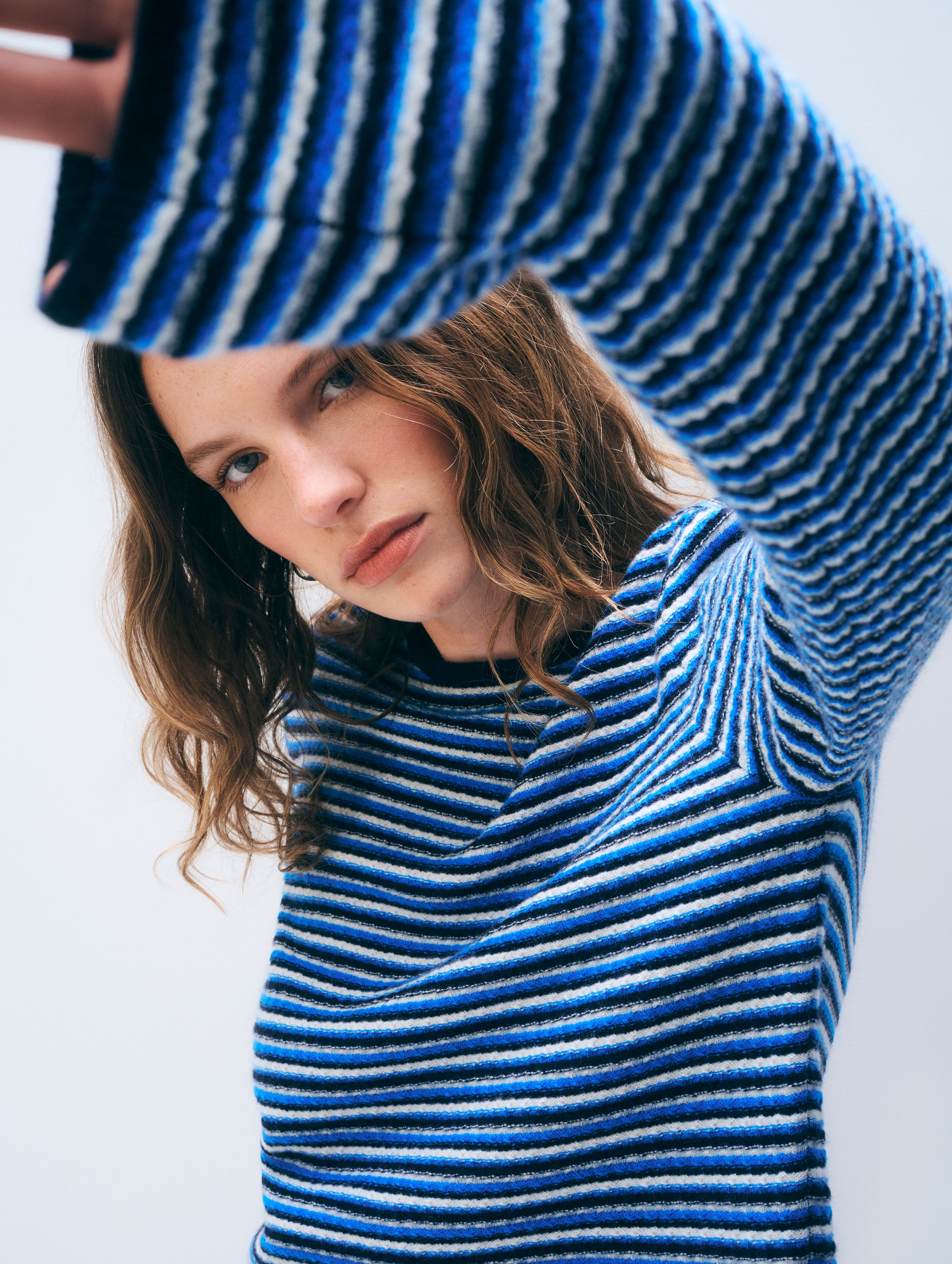 Cashmere Striped Sweater | Blue Stripe