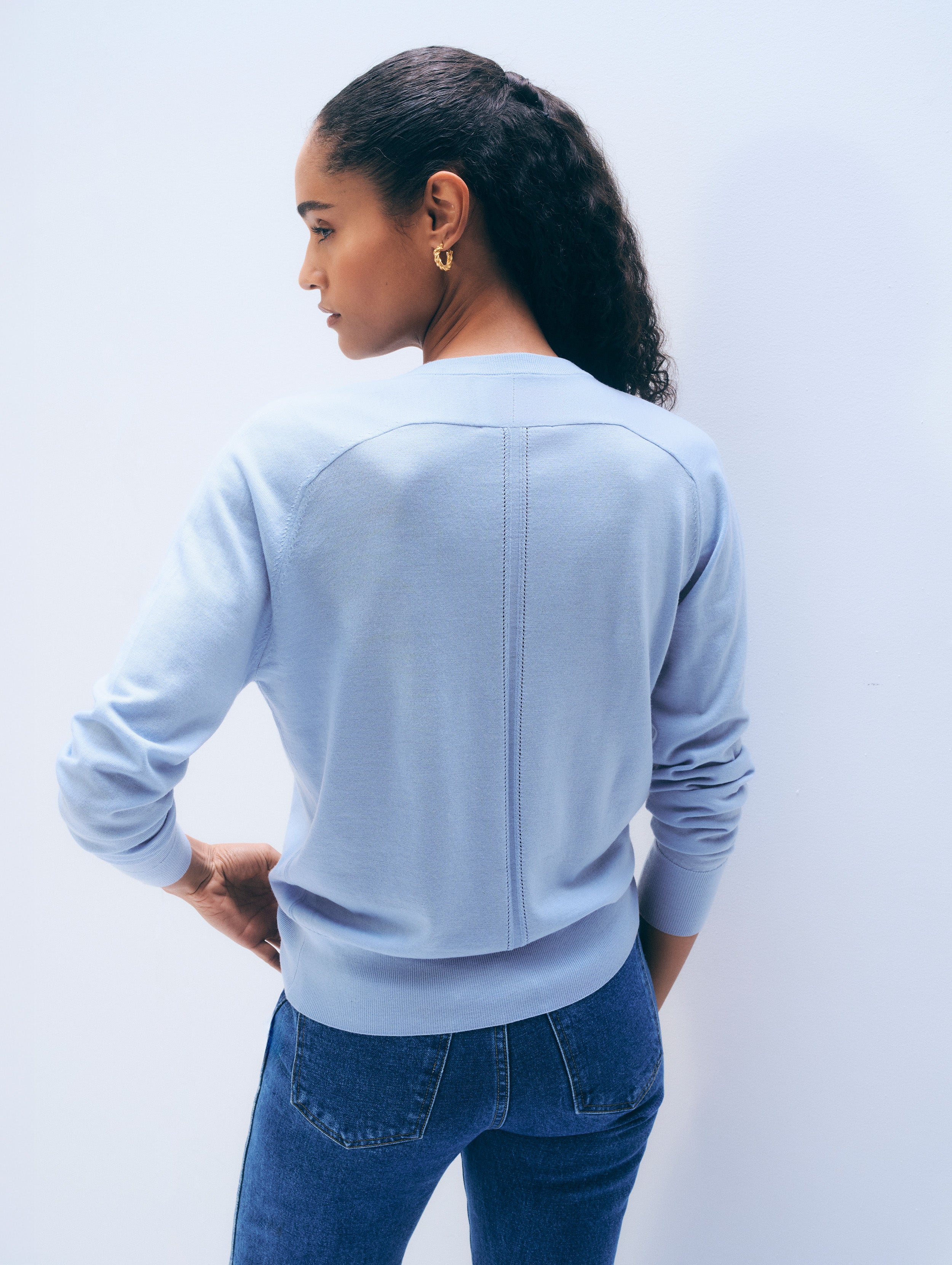 Cashmere Linen Pullover | Pastel Blue