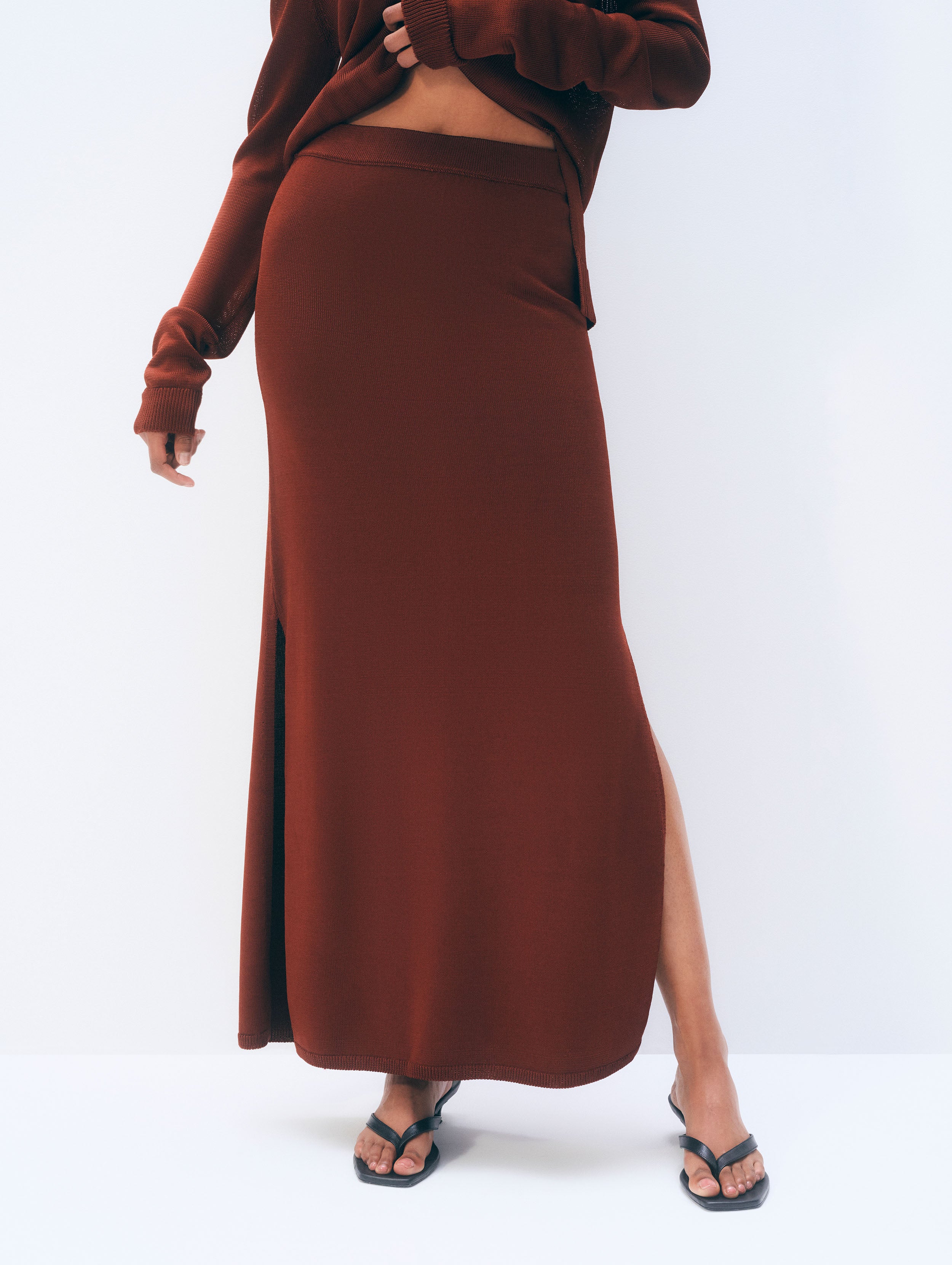 Luster Viscose Skirt
