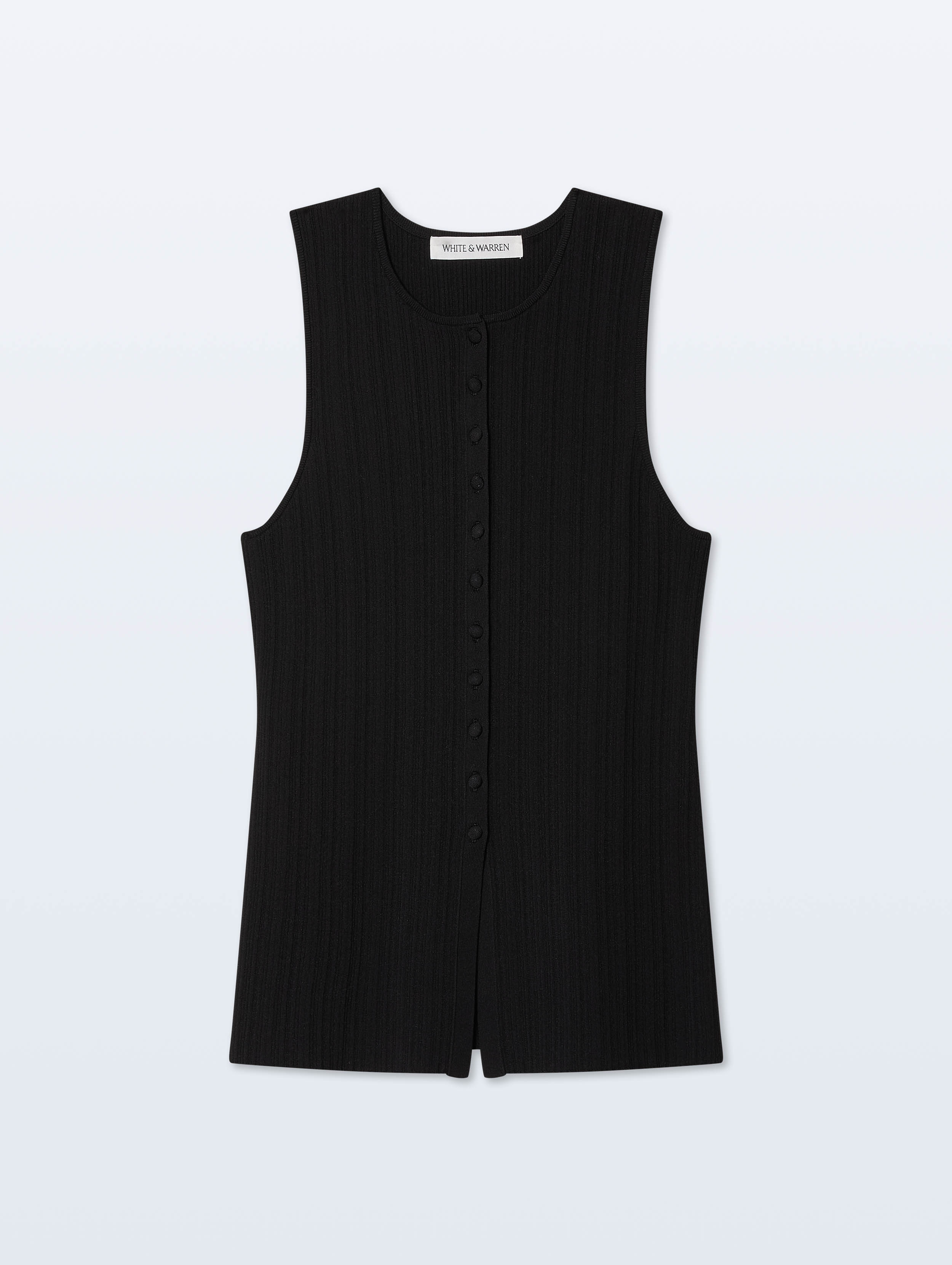 Superfine Viscose Vest | Black