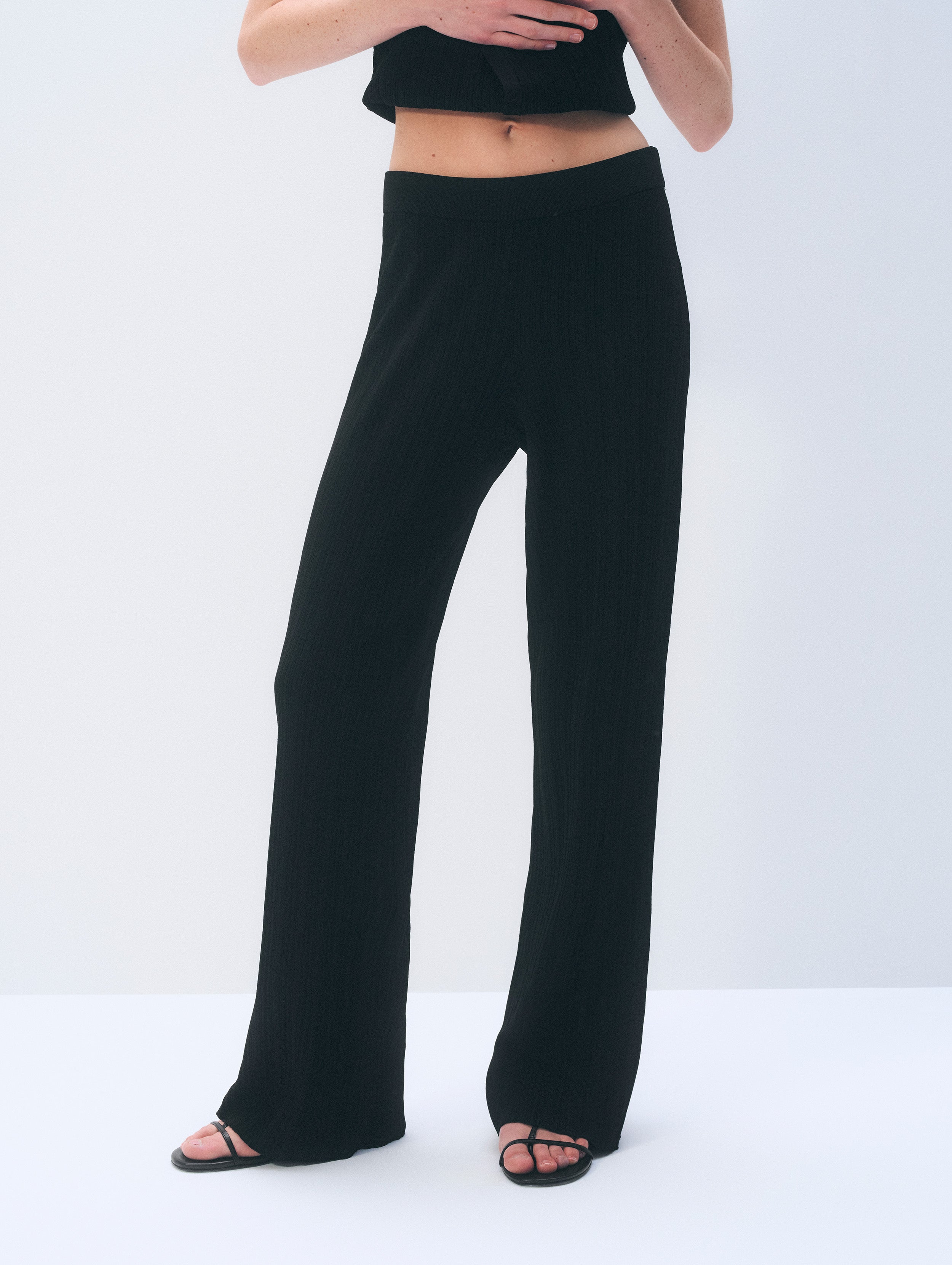 Superfine Viscose Palazzo Pants | Black