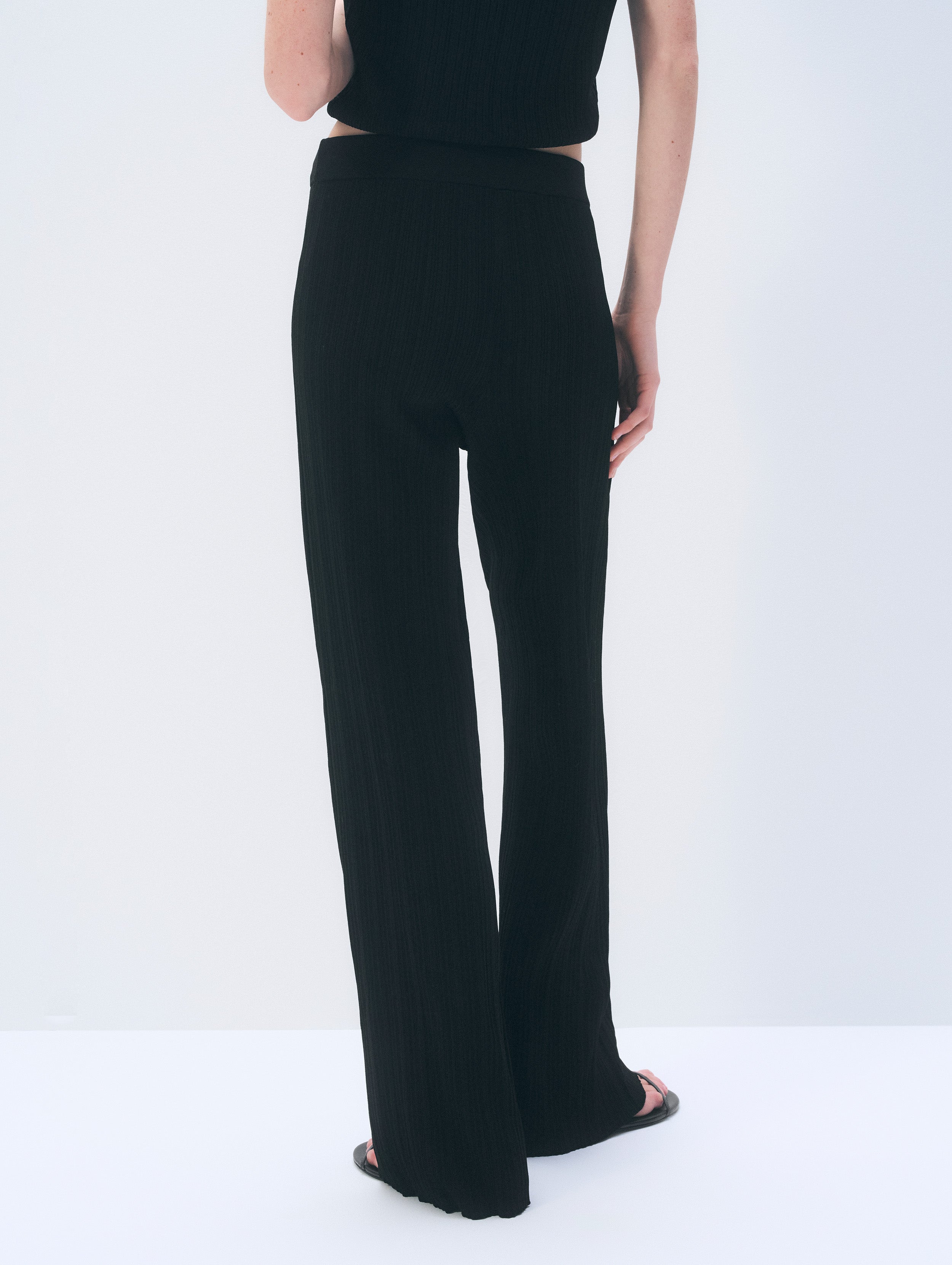 Superfine Viscose Palazzo Pants | Black