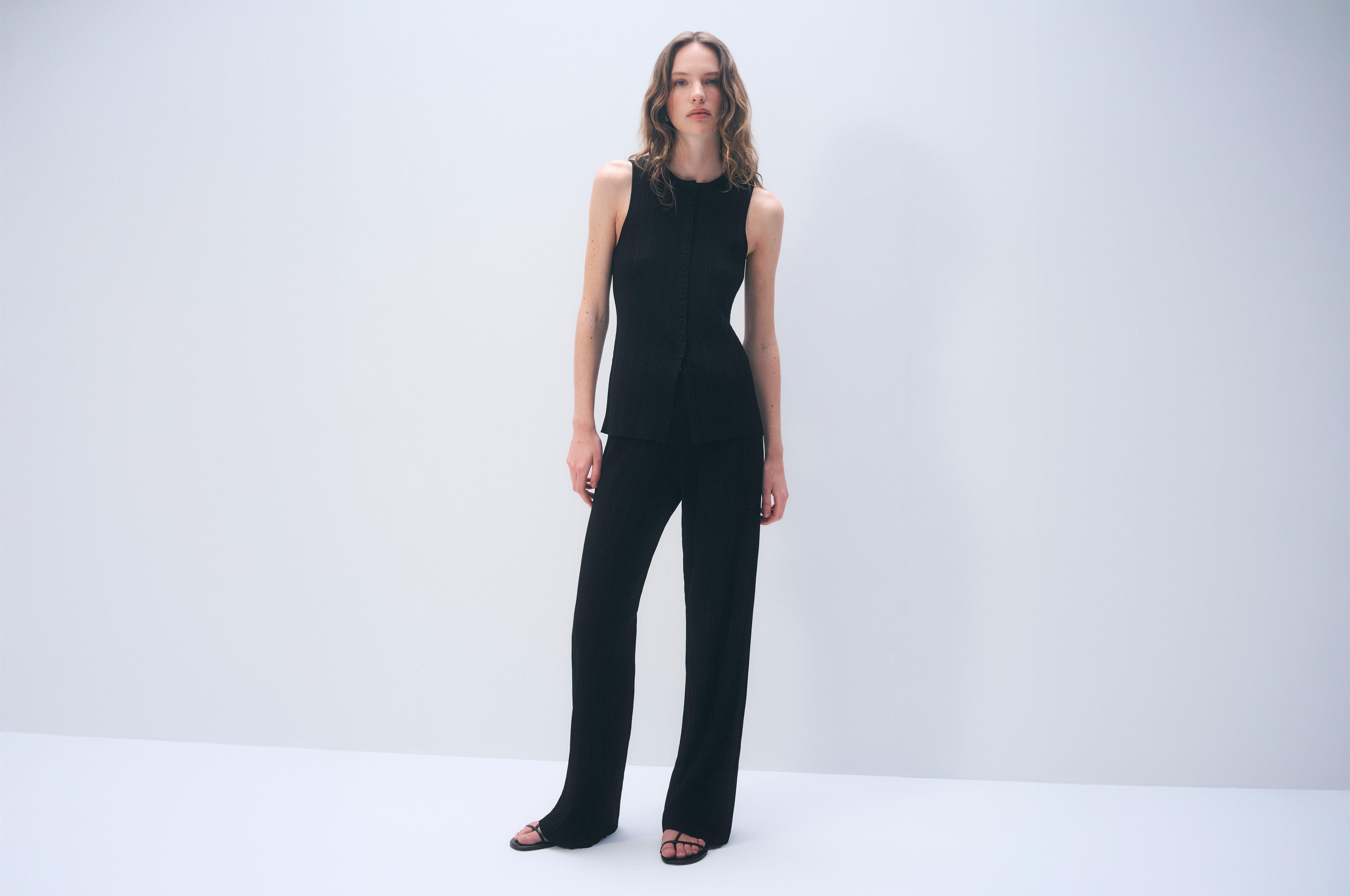 Superfine Viscose Palazzo Pants | Black