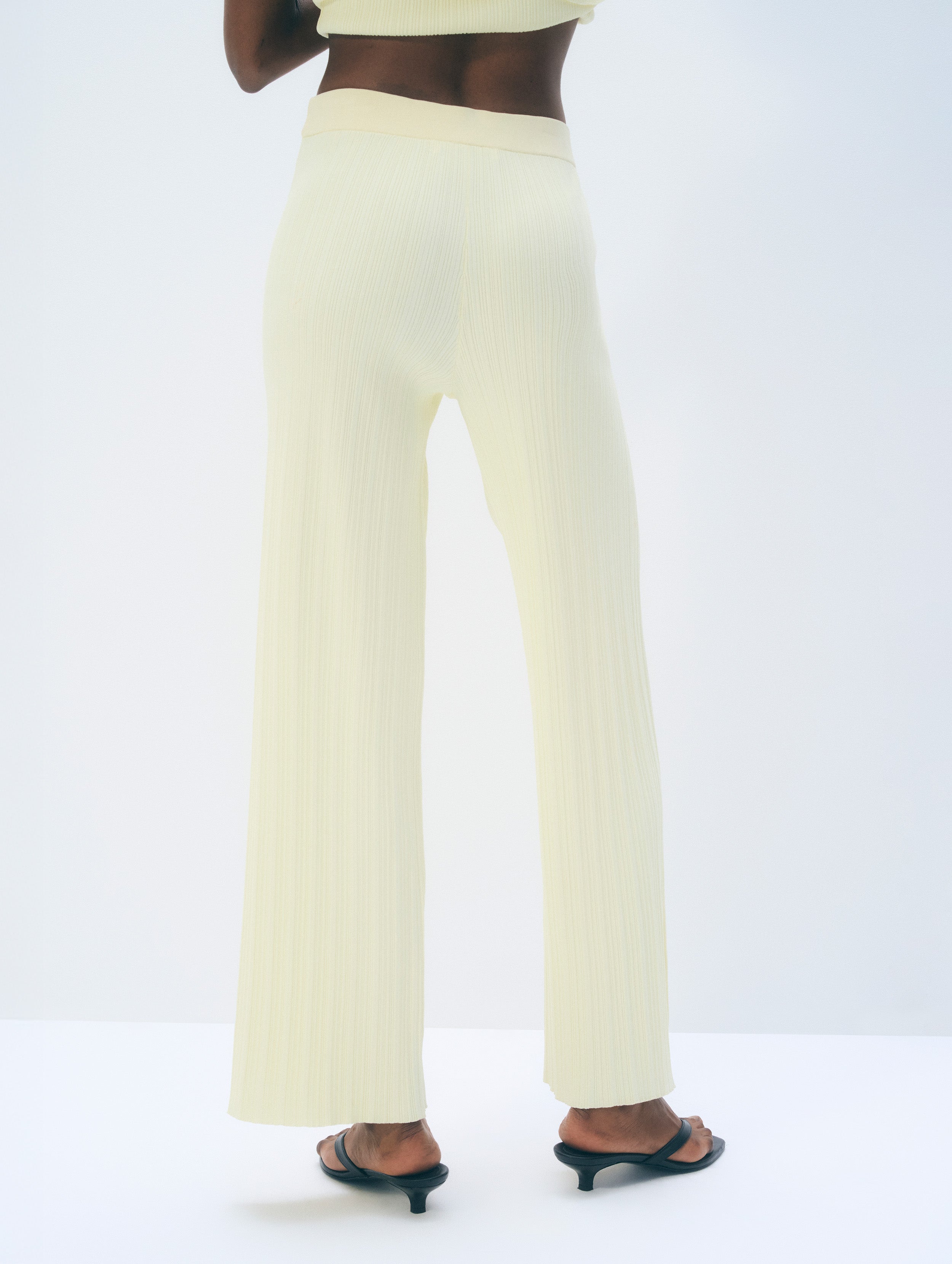 Superfine Viscose Palazzo Pants | Frosted Lemon