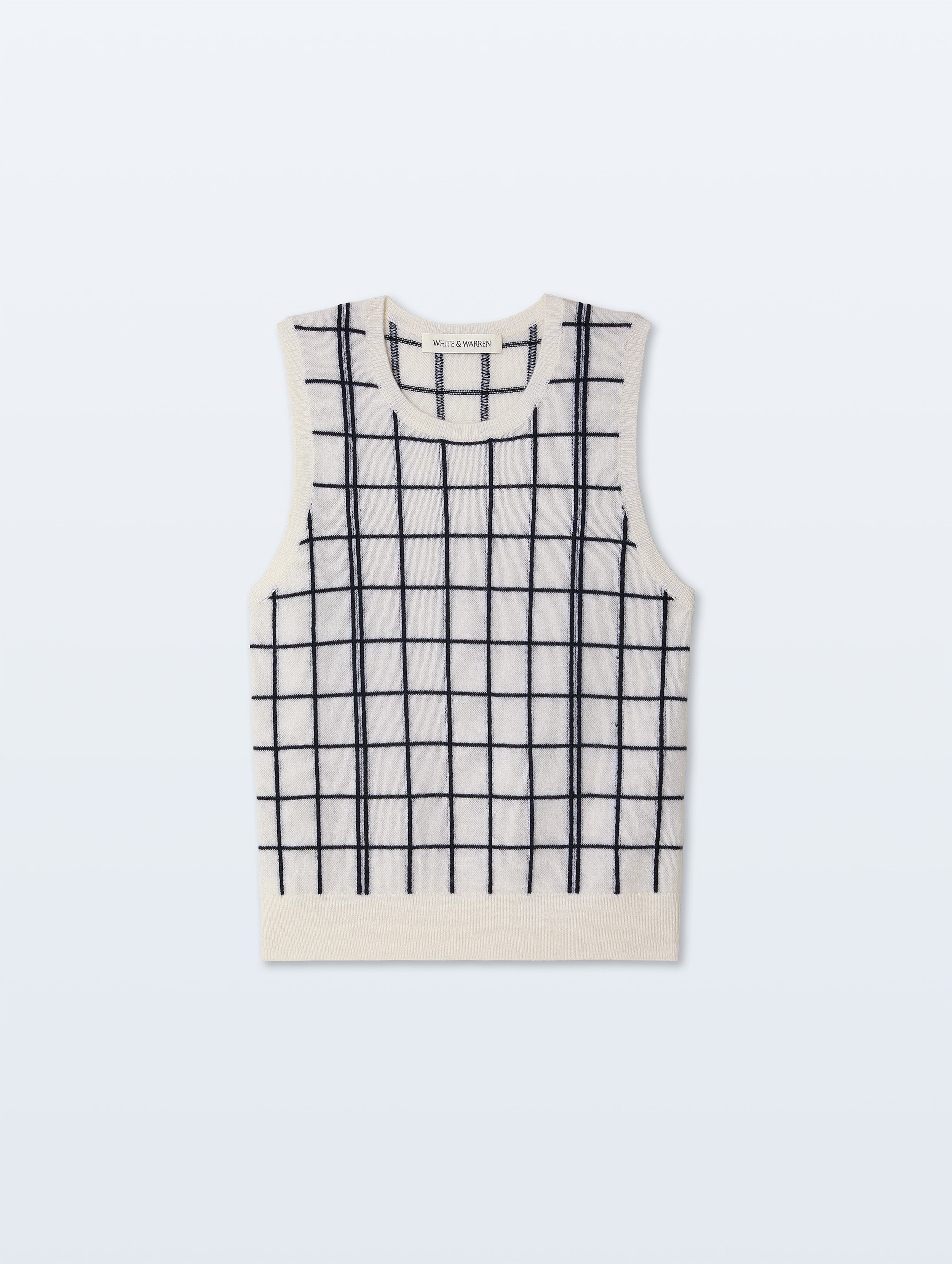 Cashmere Windowpane Vest