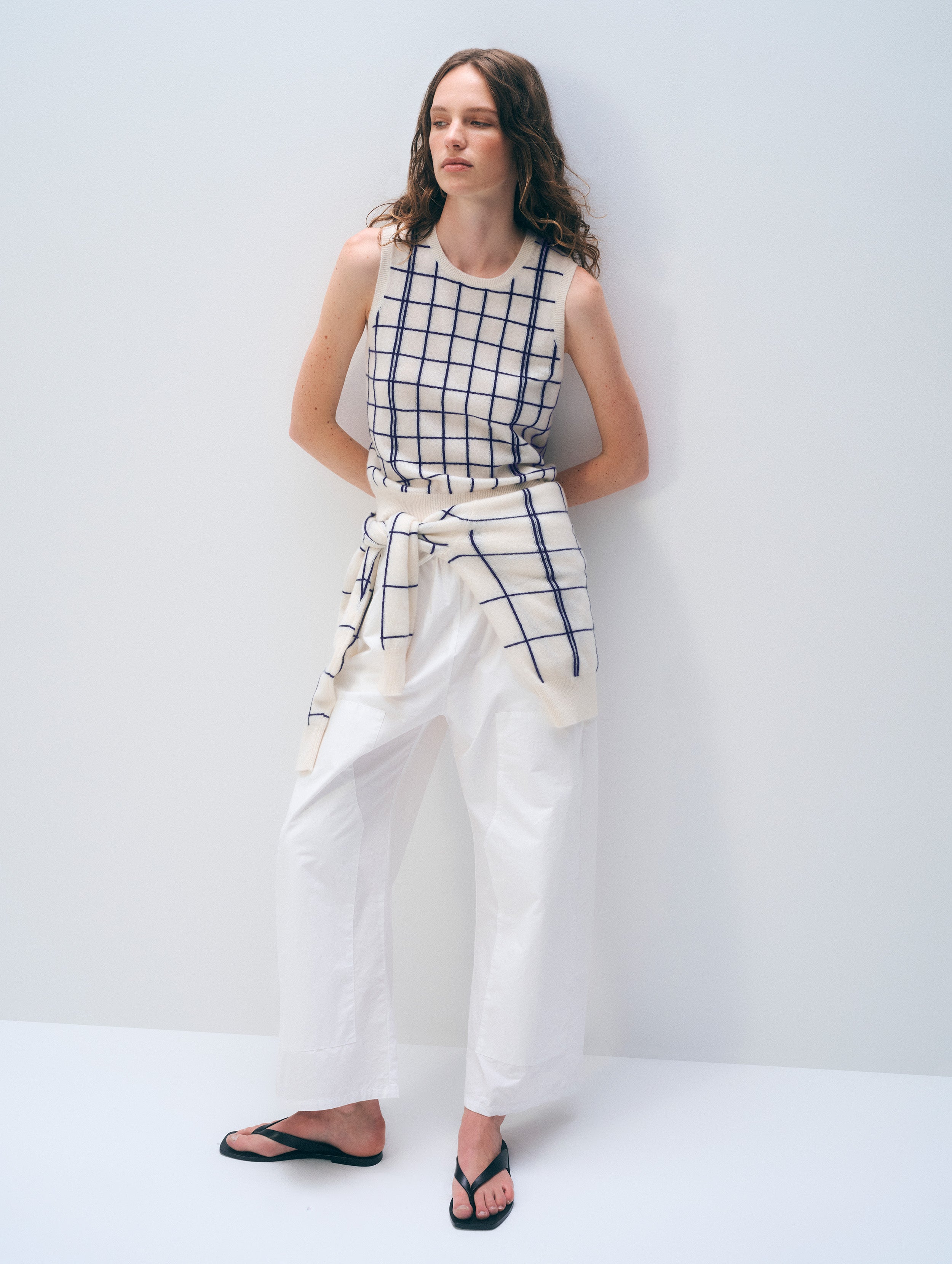 Cashmere Windowpane Vest