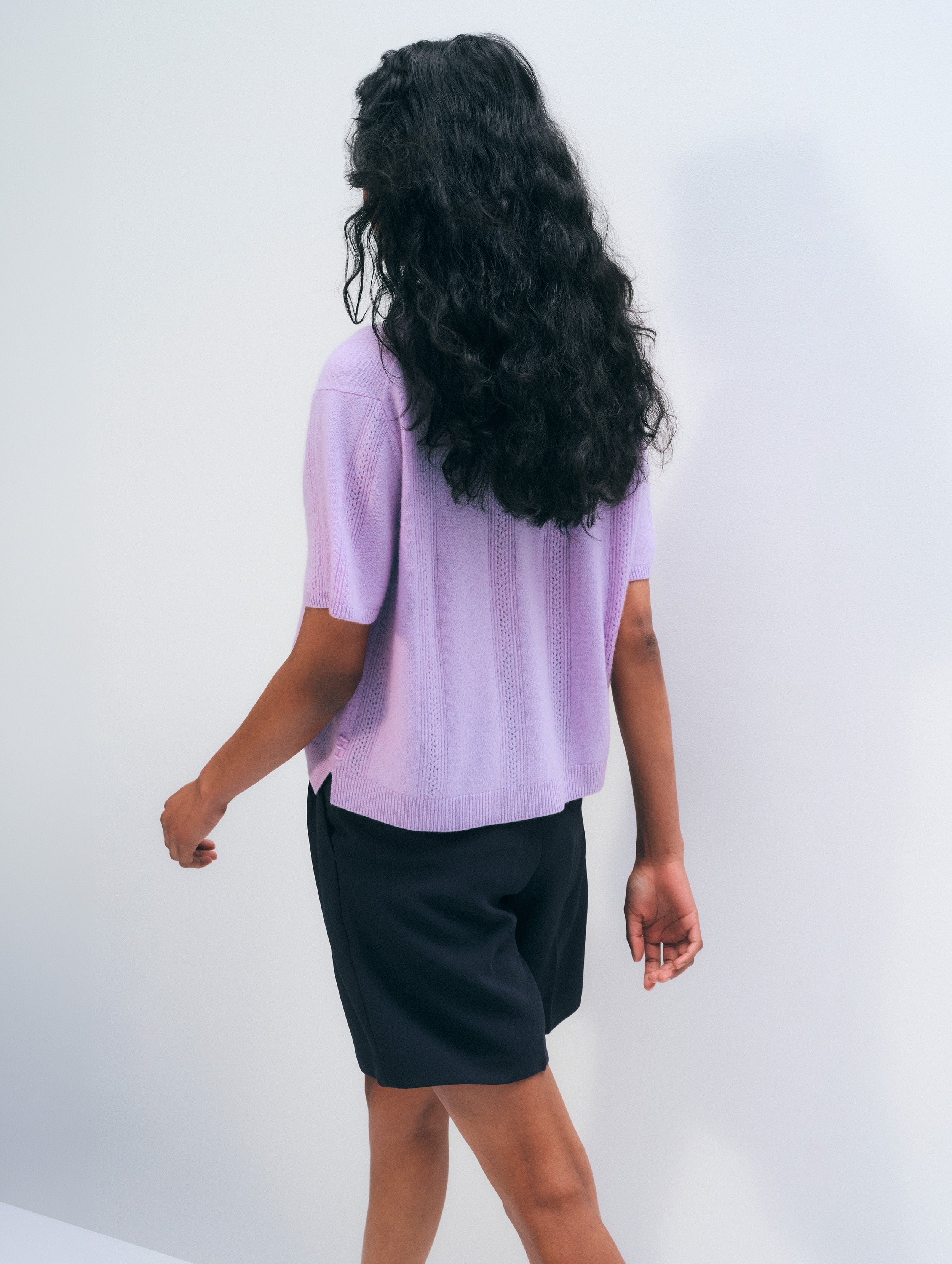 Cashmere Polo | Lavendar Fog