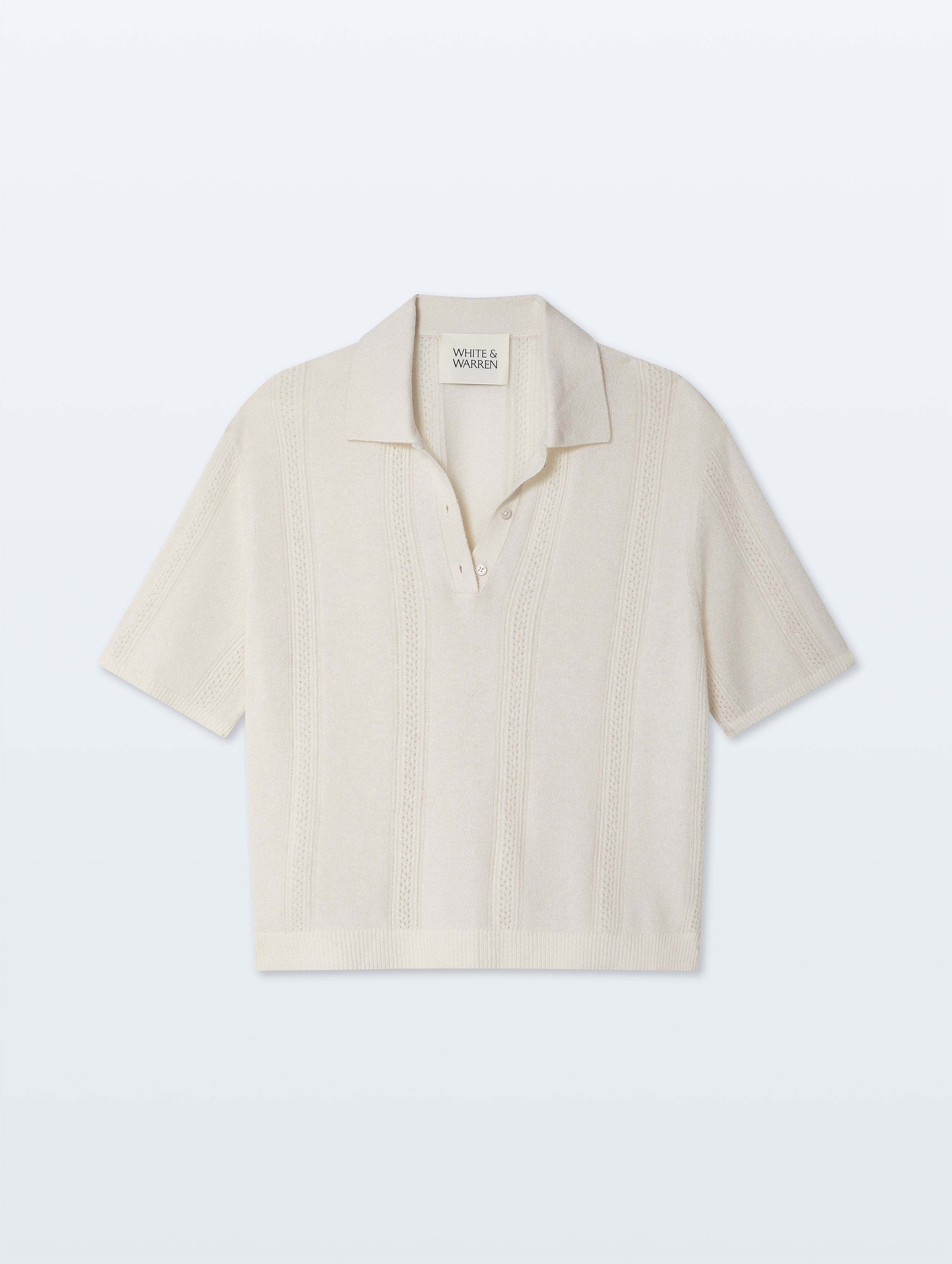 Cashmere Polo | Soft White