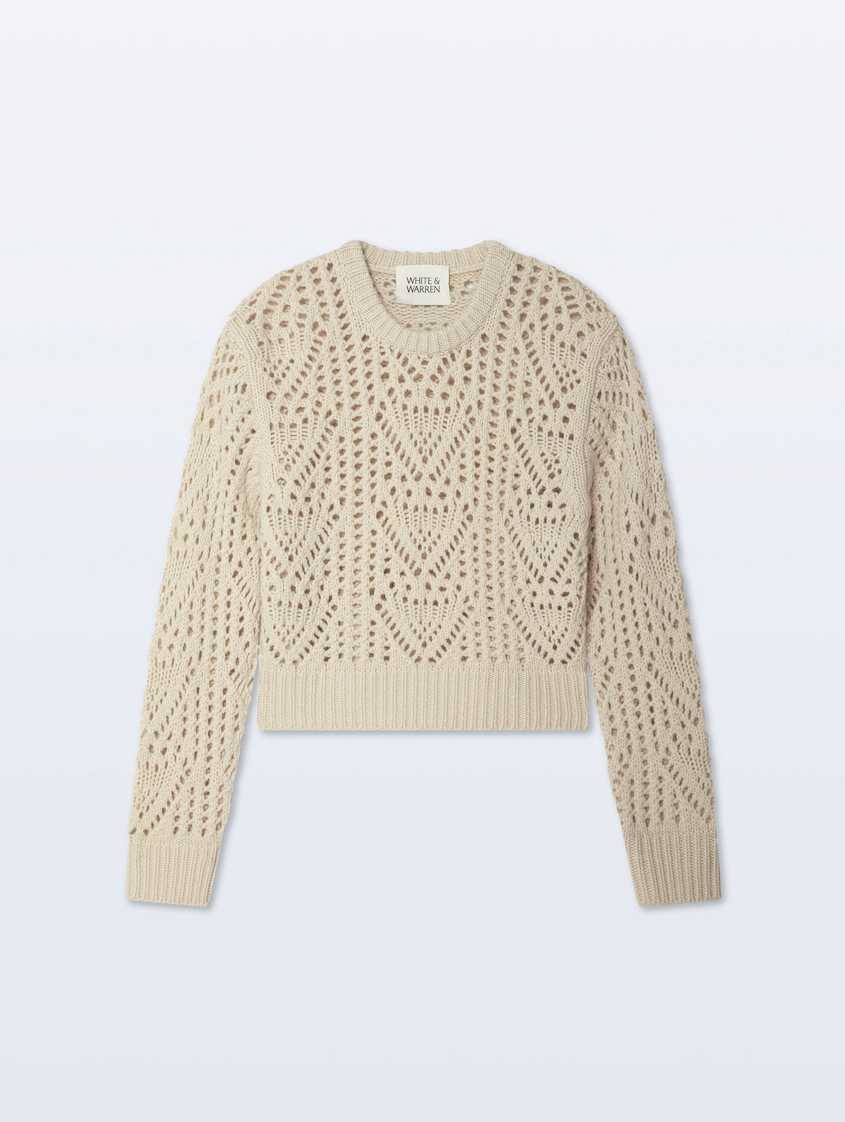 Cashmere Blend Crewneck Sweater | Ivory
