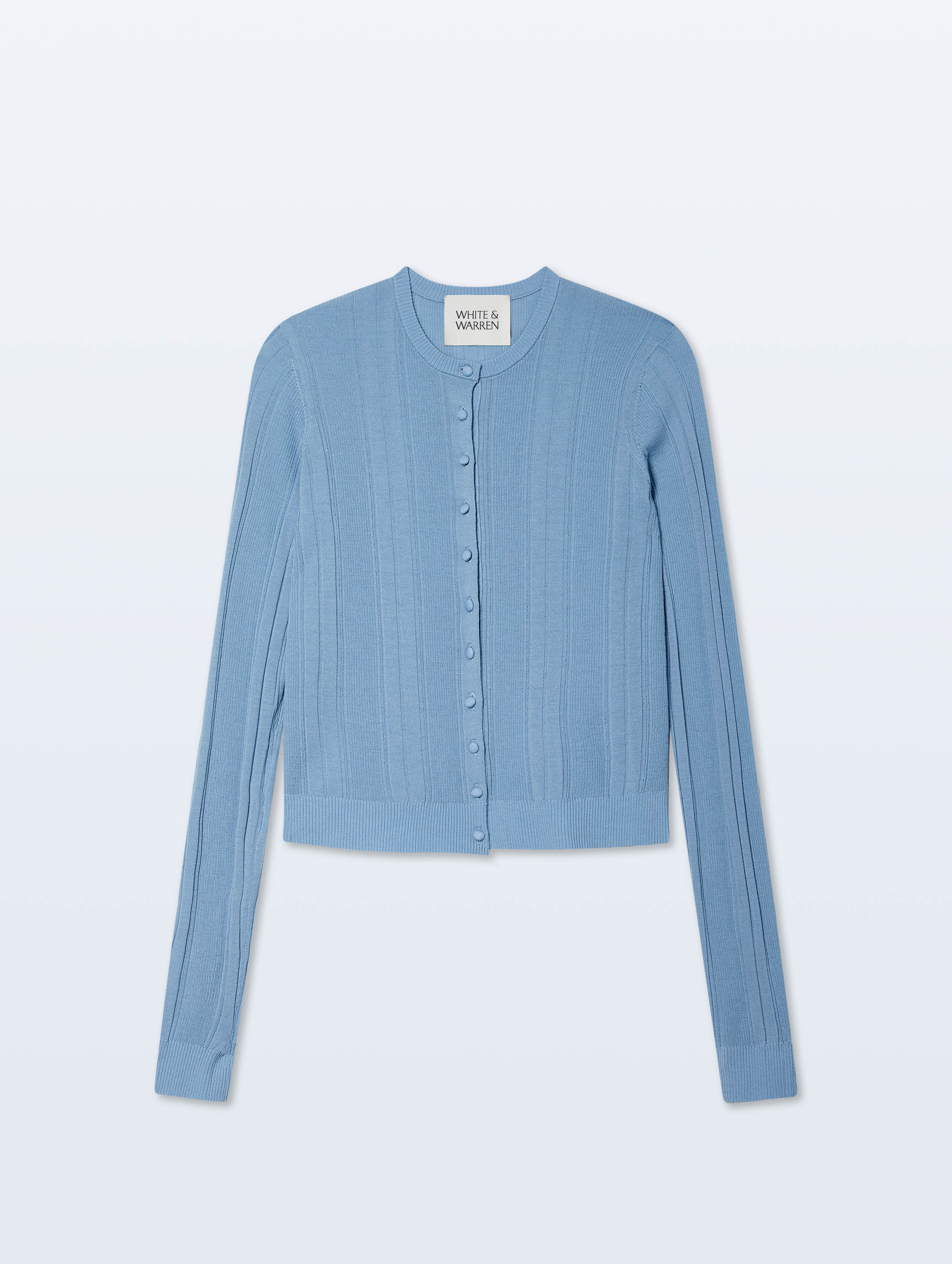 Superfine Merino Wool Cardigan | Blue Horizon