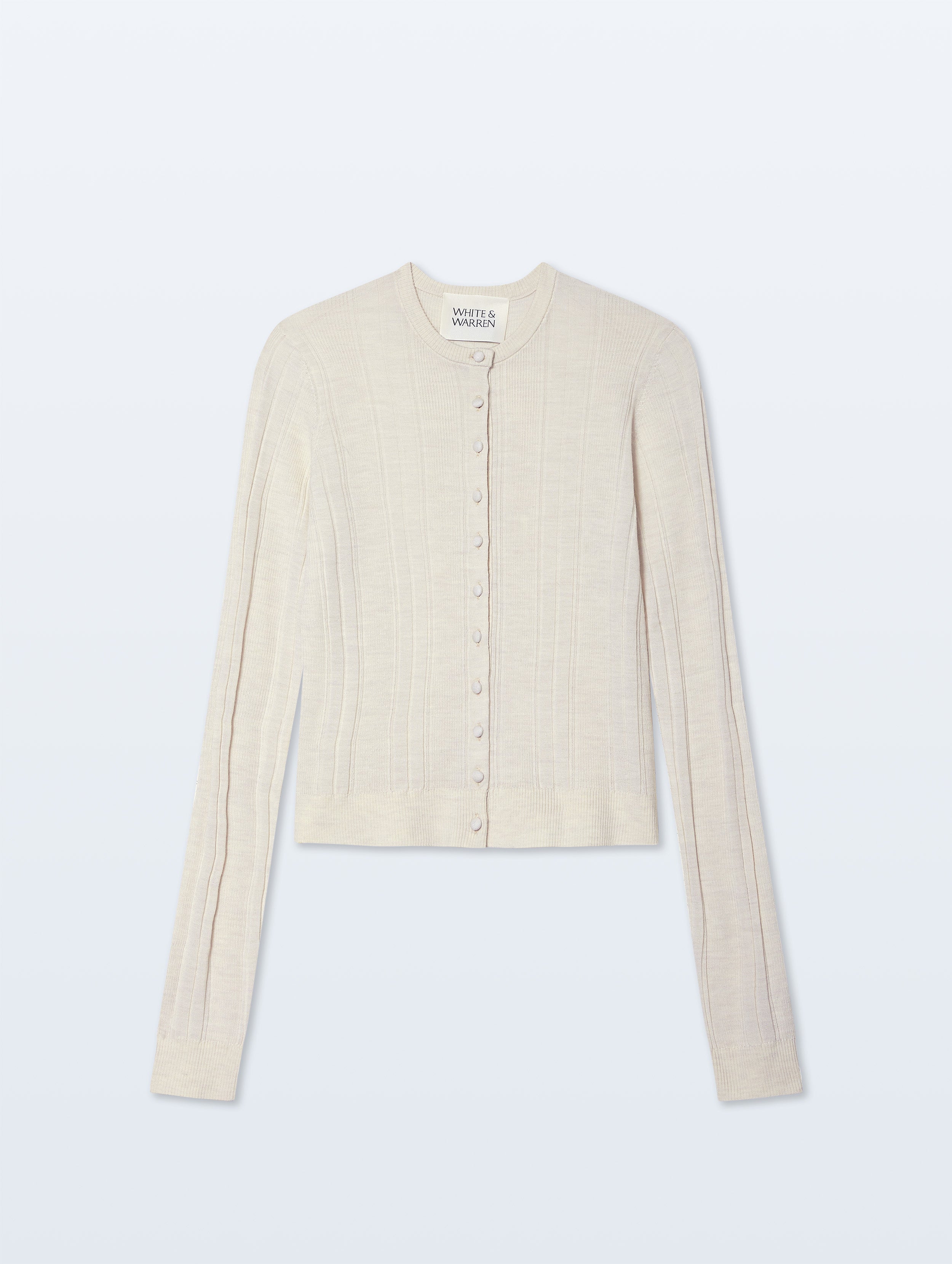 Superfine Merino Wool Cardigan | Ivory