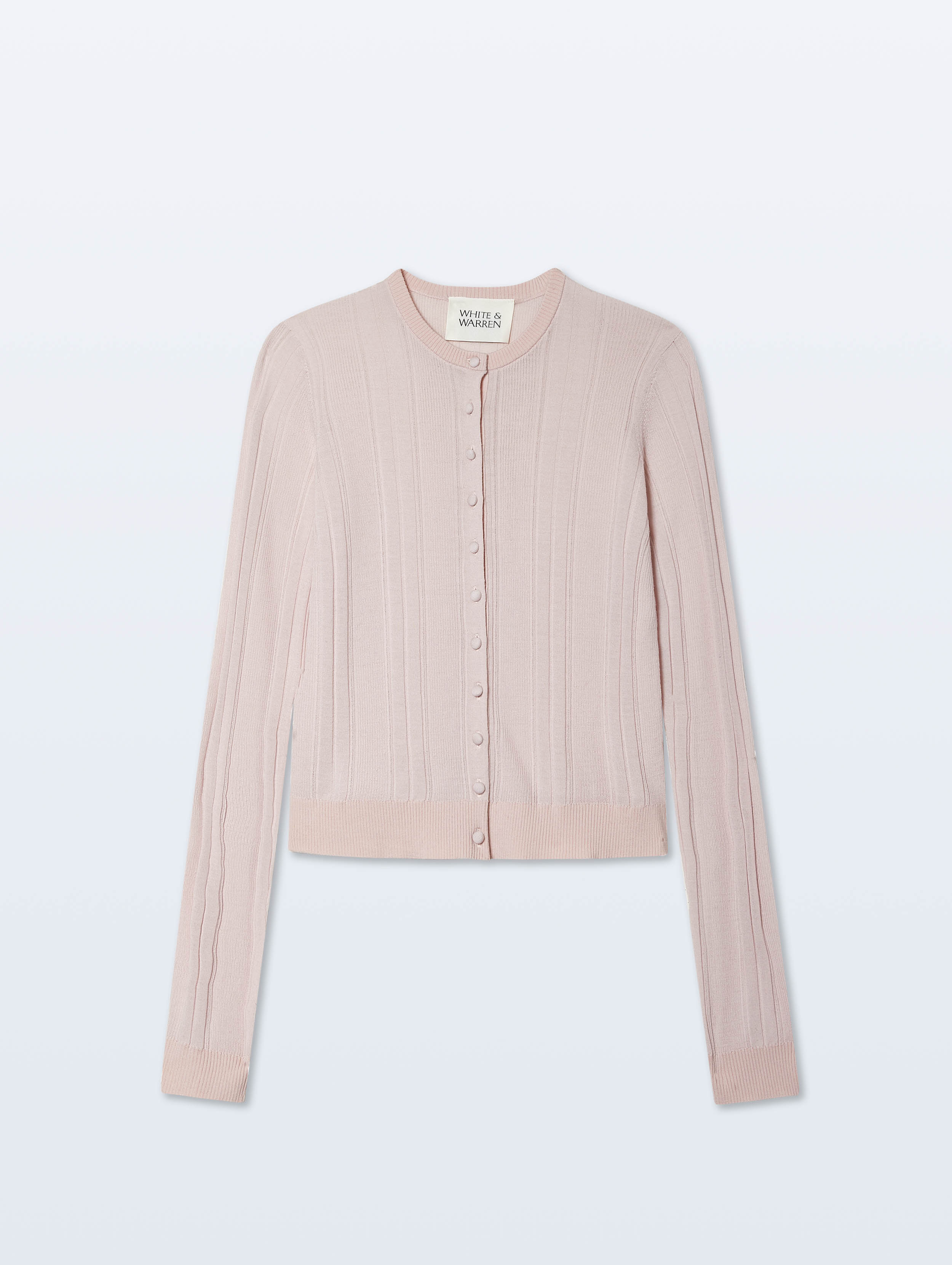 Superfine Merino Wool Cardigan | Rosewater Pink