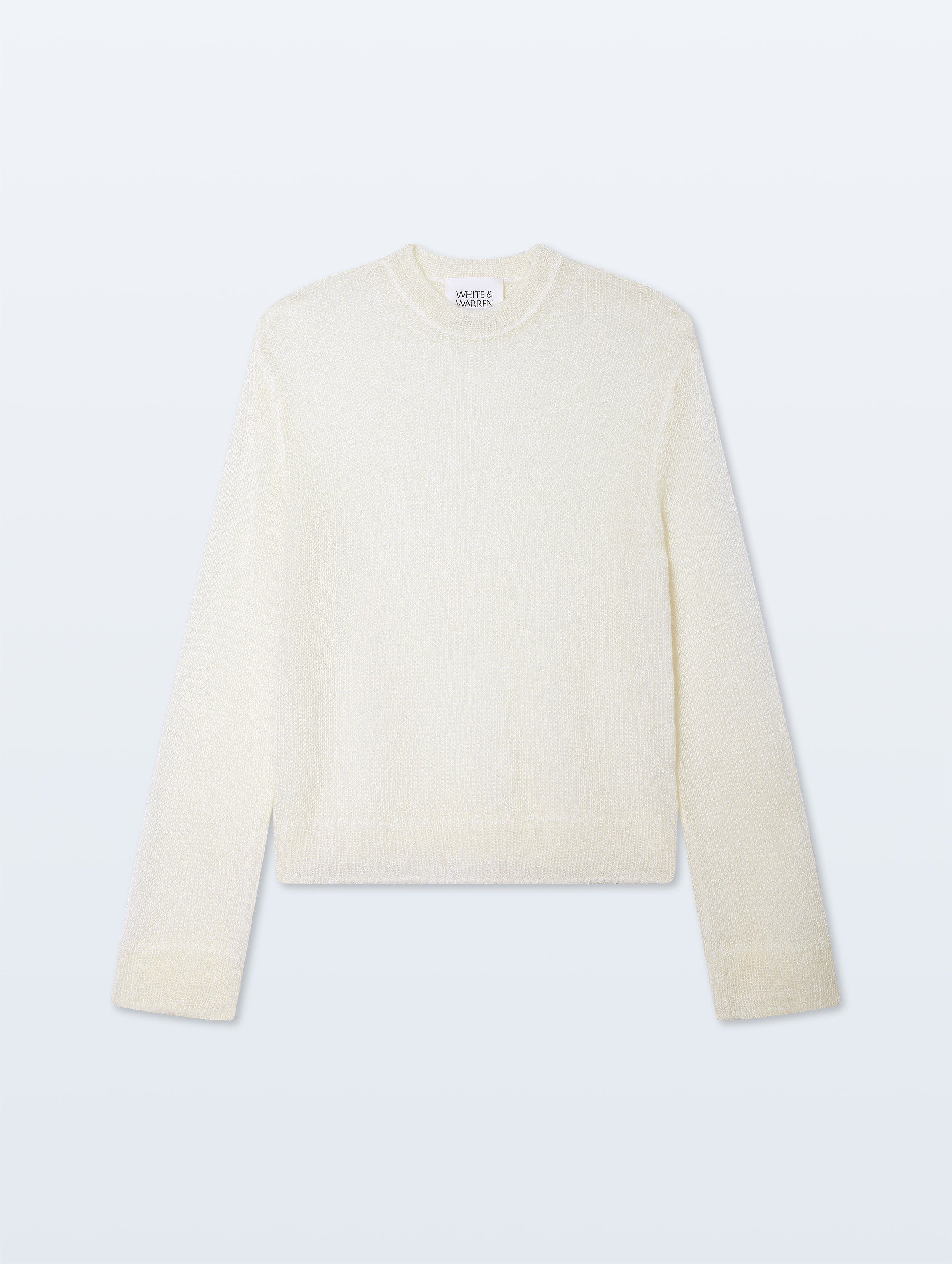 Mohair Luxe Oversized Crewneck | Ivory