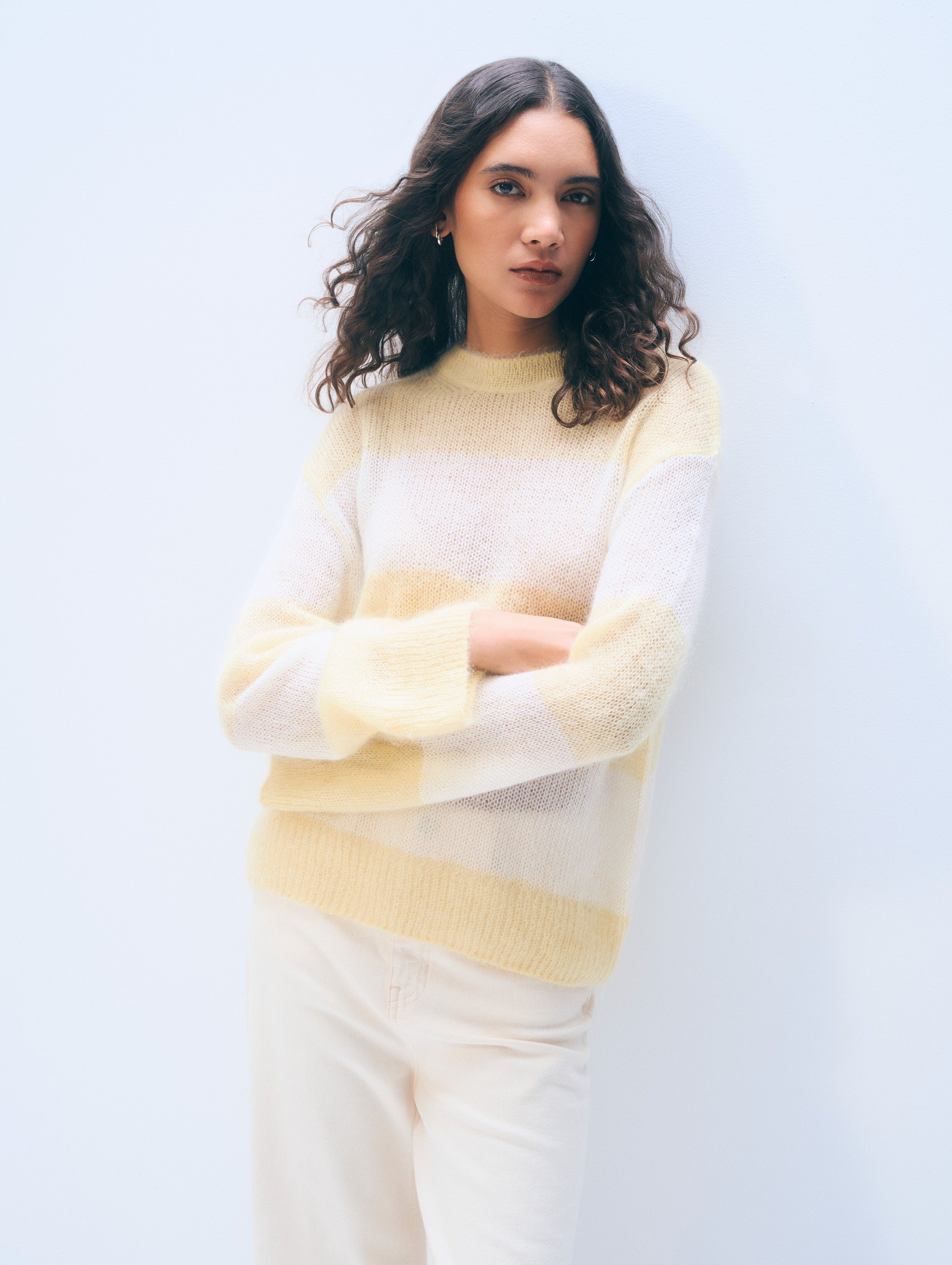 Mohair Luxe Oversized Crewneck | Lemonade
