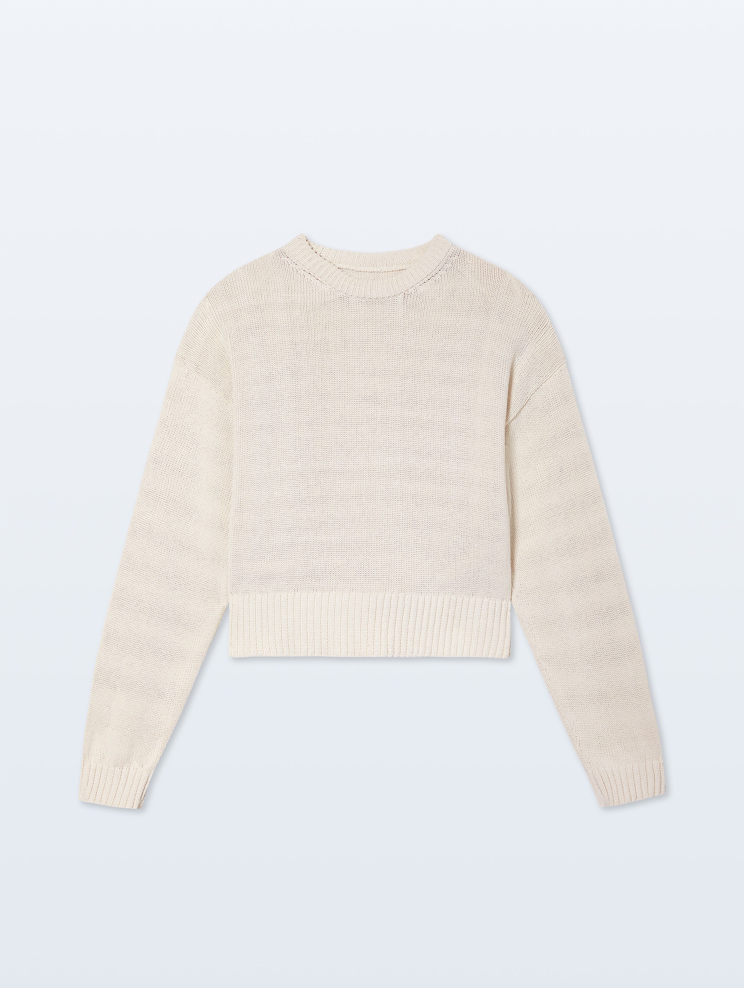 Luxe Cotton Crewneck | Ecru