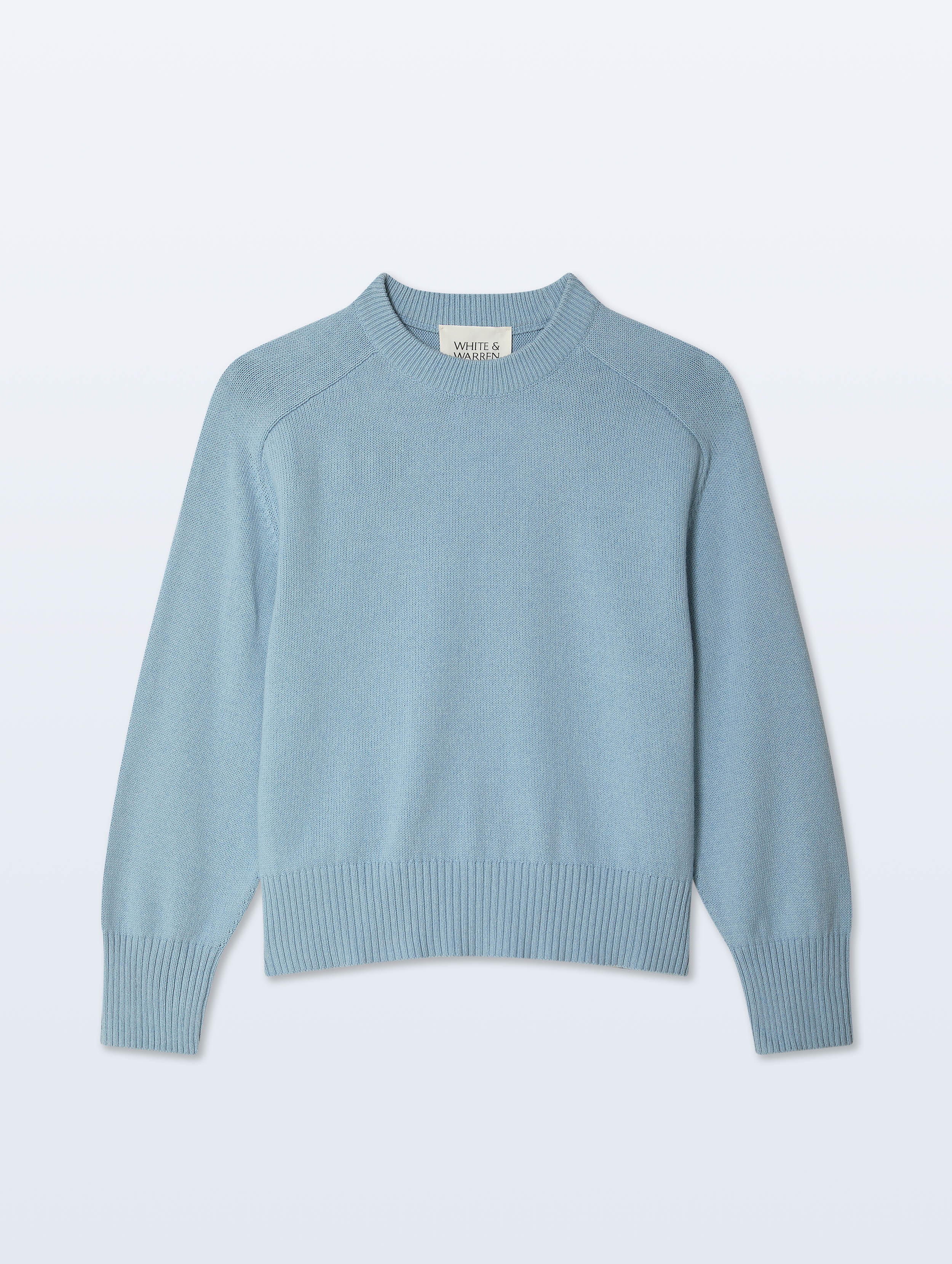 Cotton Cashmere Crewneck | Light Blue