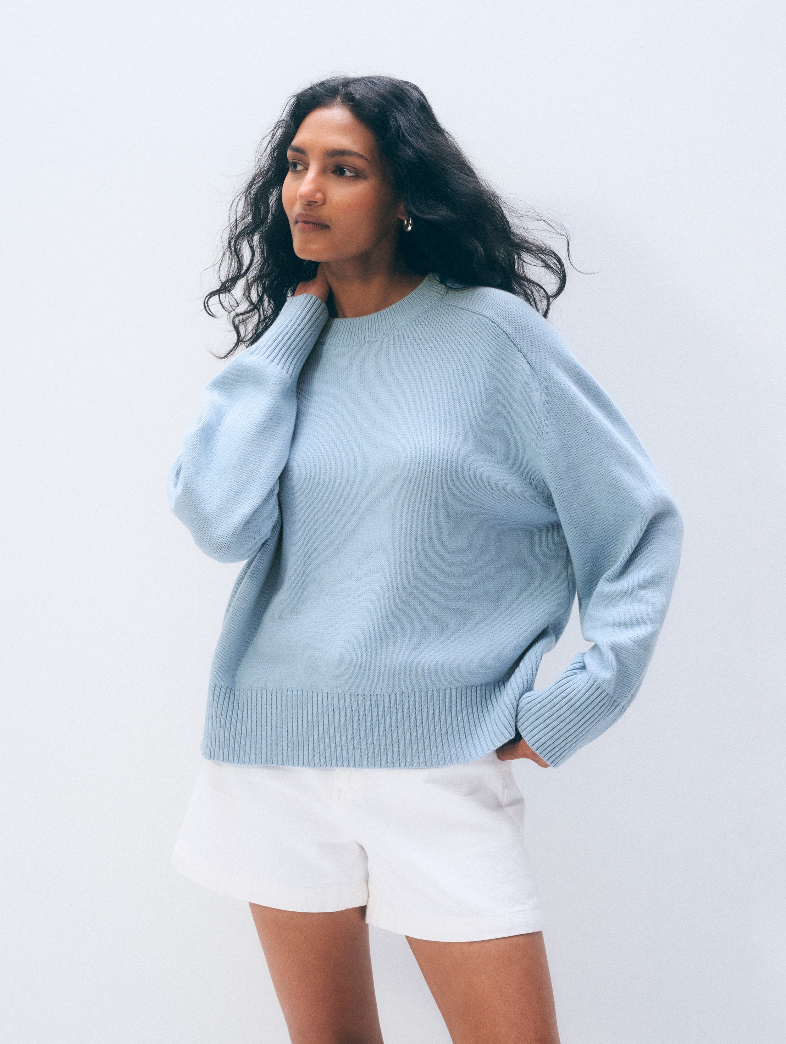 Cotton Cashmere Crewneck