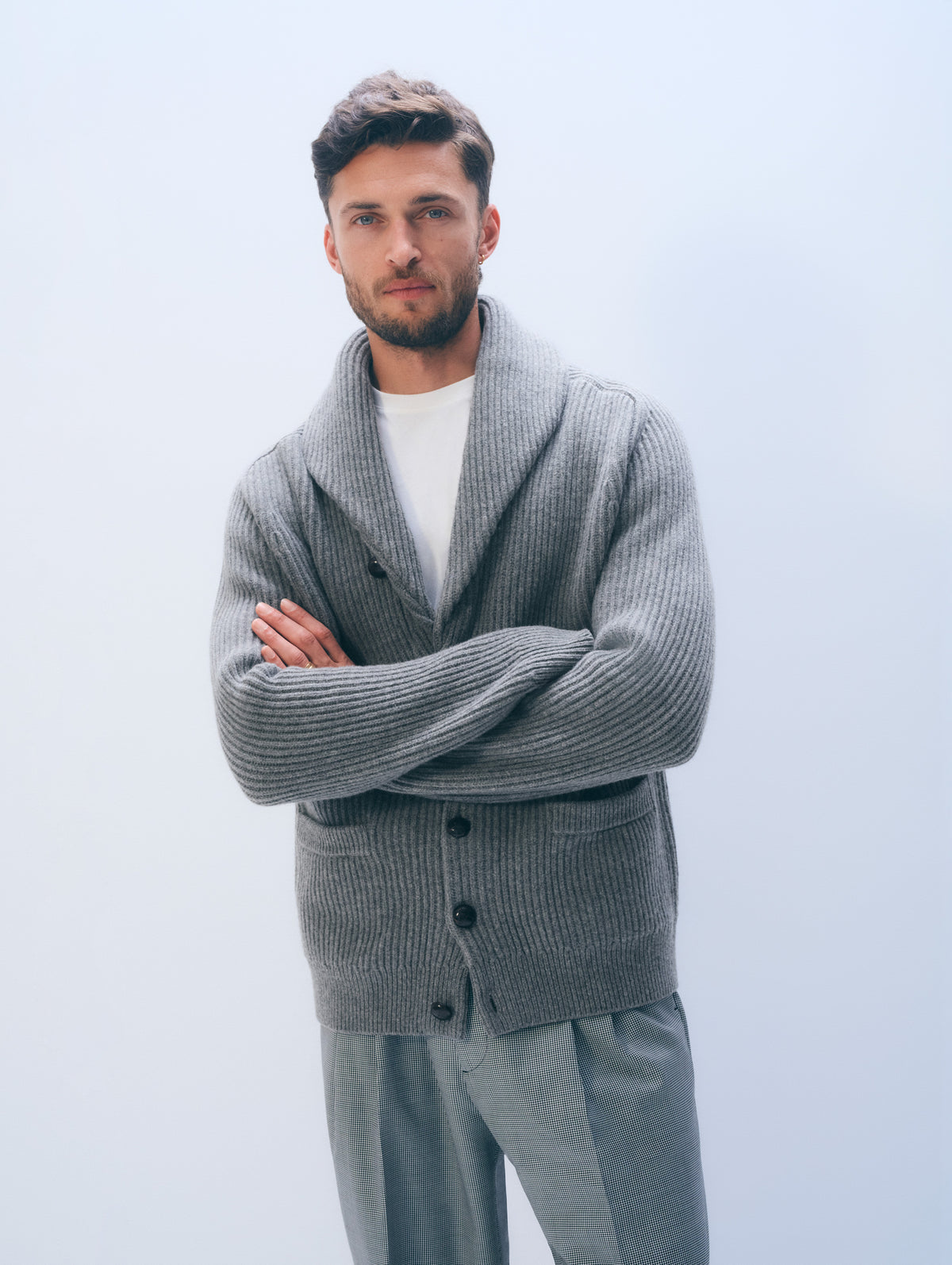 Merino Wool Donegal Shawl Cardigan | Ashwood