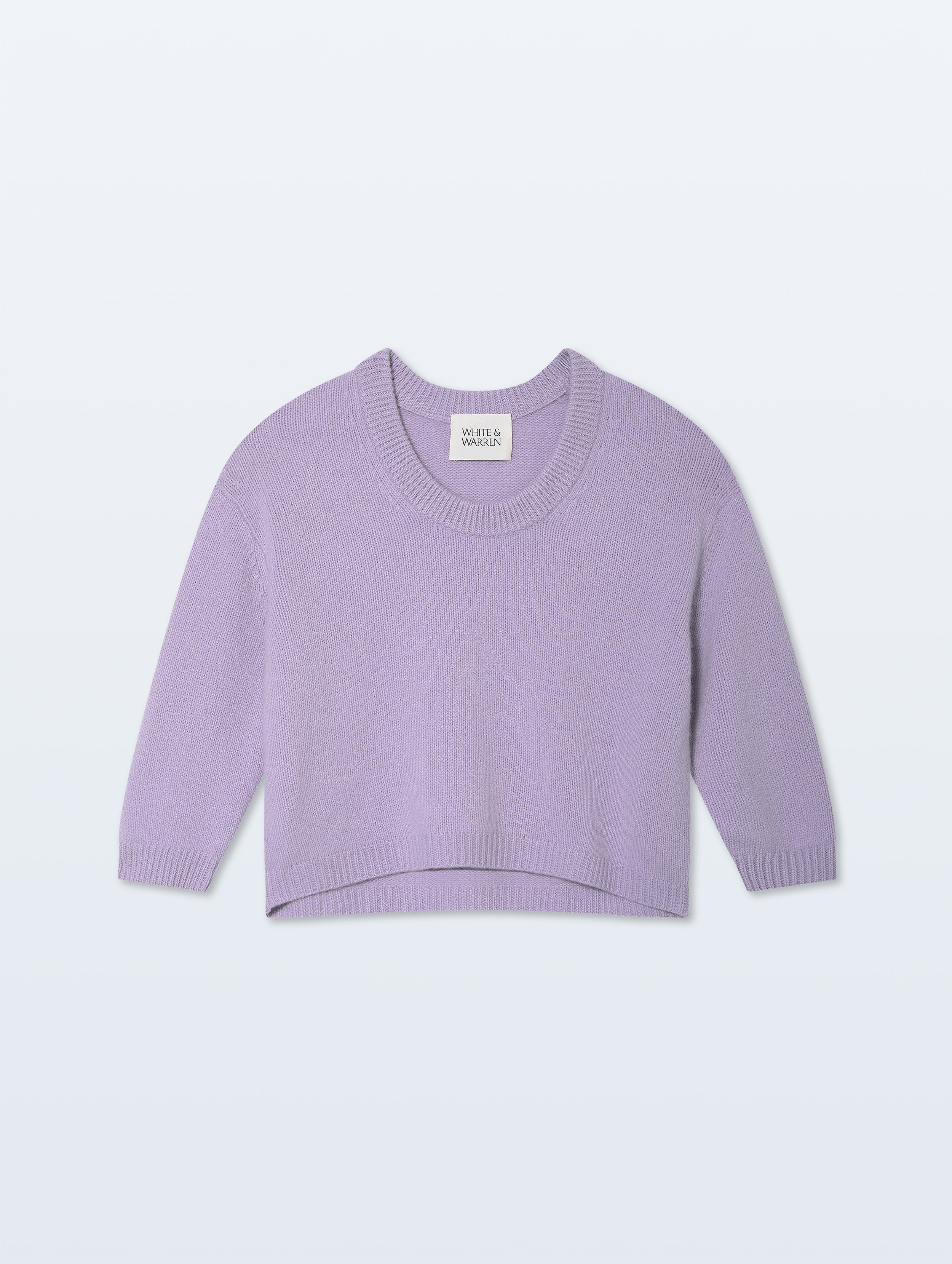 Featherweight Cashmere Scoopneck Tee | Lavendar Fog