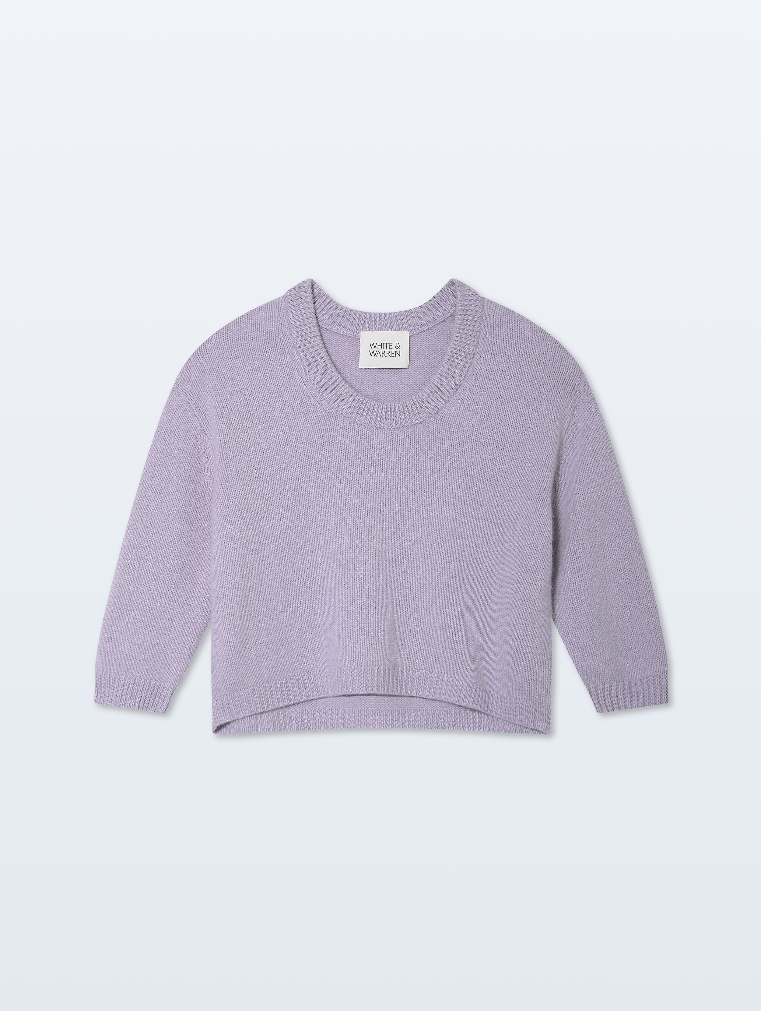 Featherweight Cashmere Scoopneck Tee | Lavender Fog