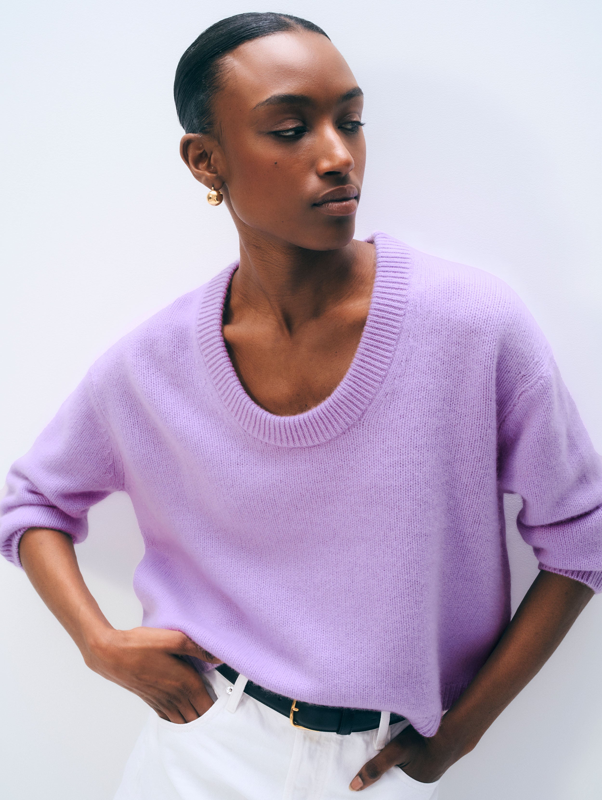 Featherweight Cashmere Scoopneck Tee