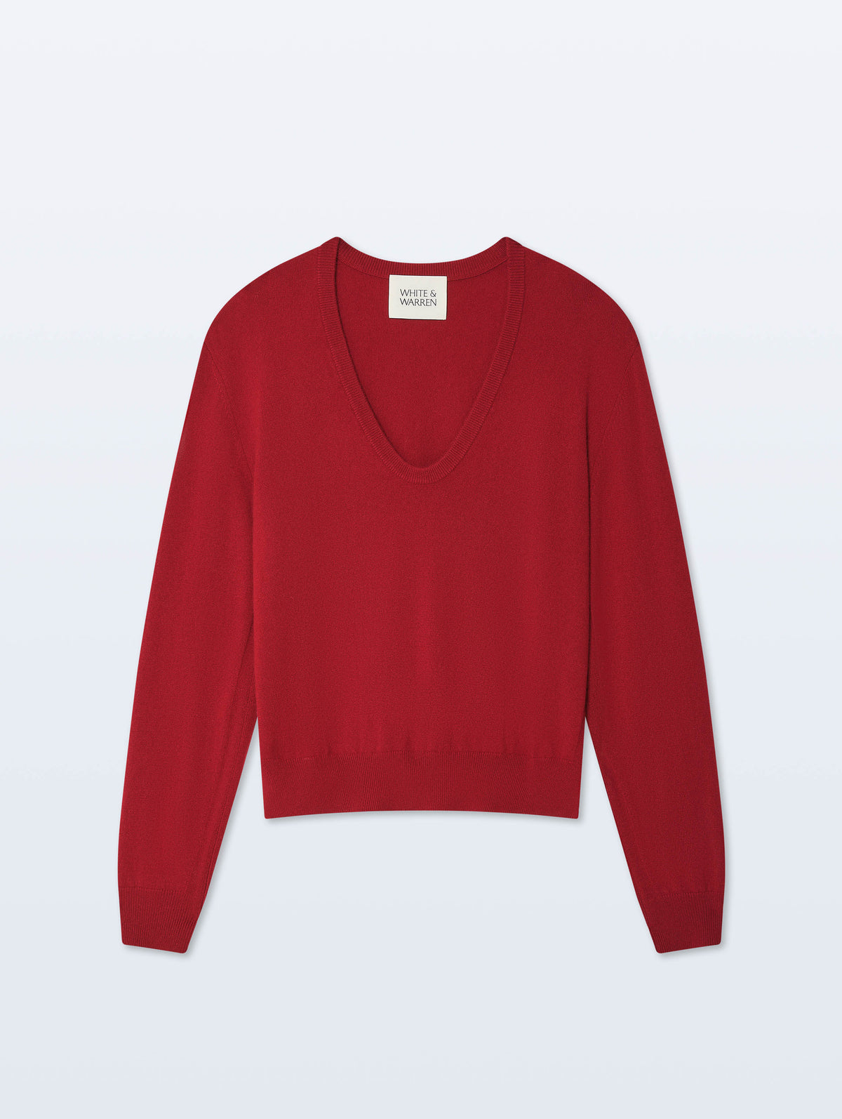 Cashmere Scoopneck Sweater | Garnet Red