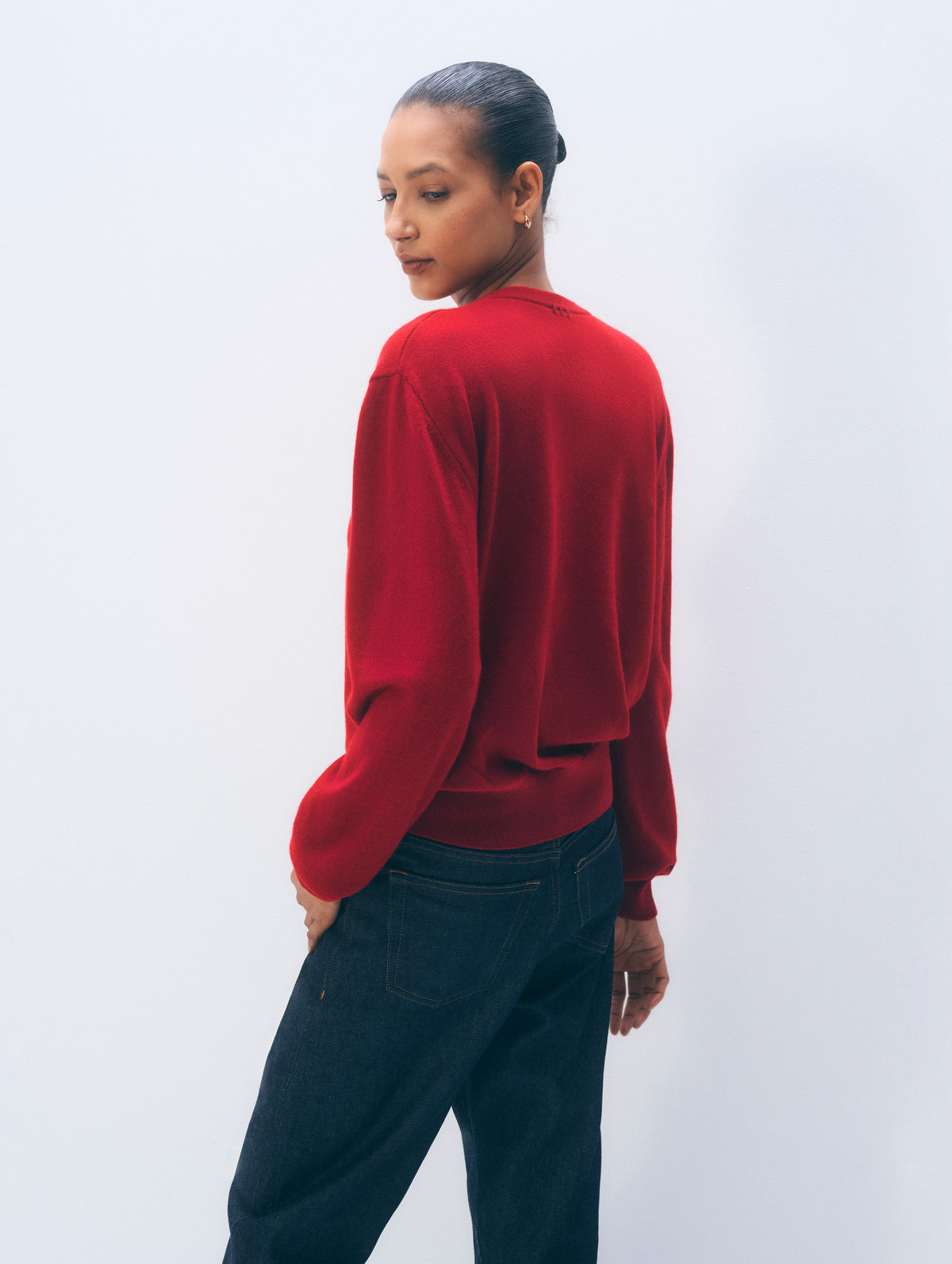 Cashmere Scoopneck Sweater | Garnet Red