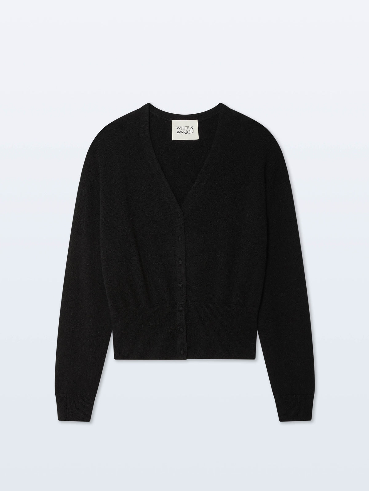 Cashmere Deep V Cardigan | Black