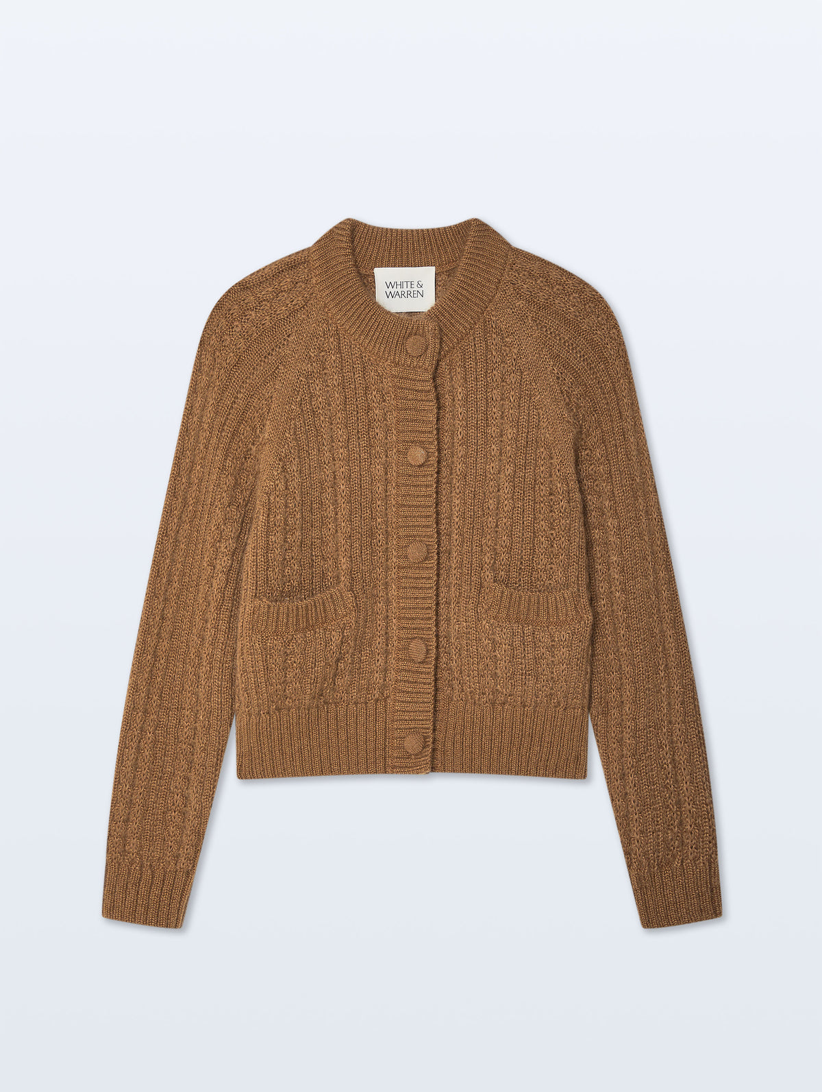 Mohair Blend Cardigan | Camel Brown