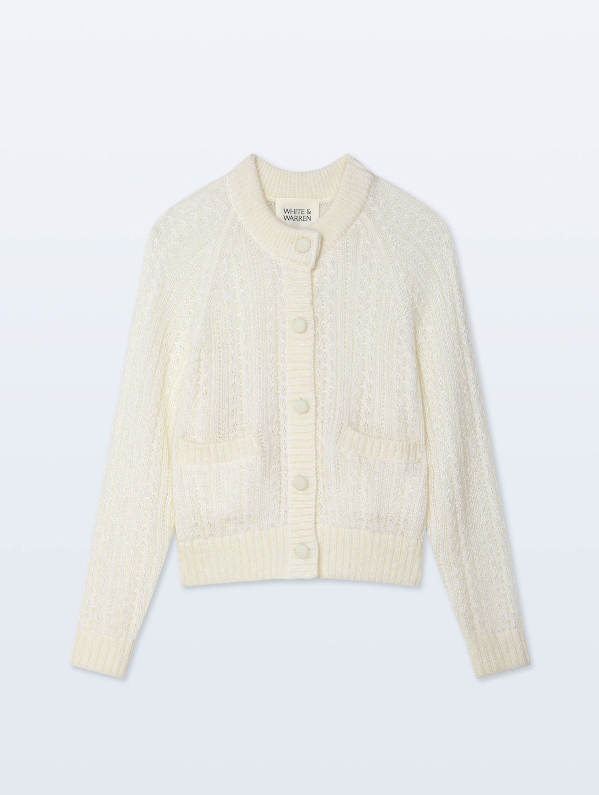 Mohair Blend Cardigan | Ivory